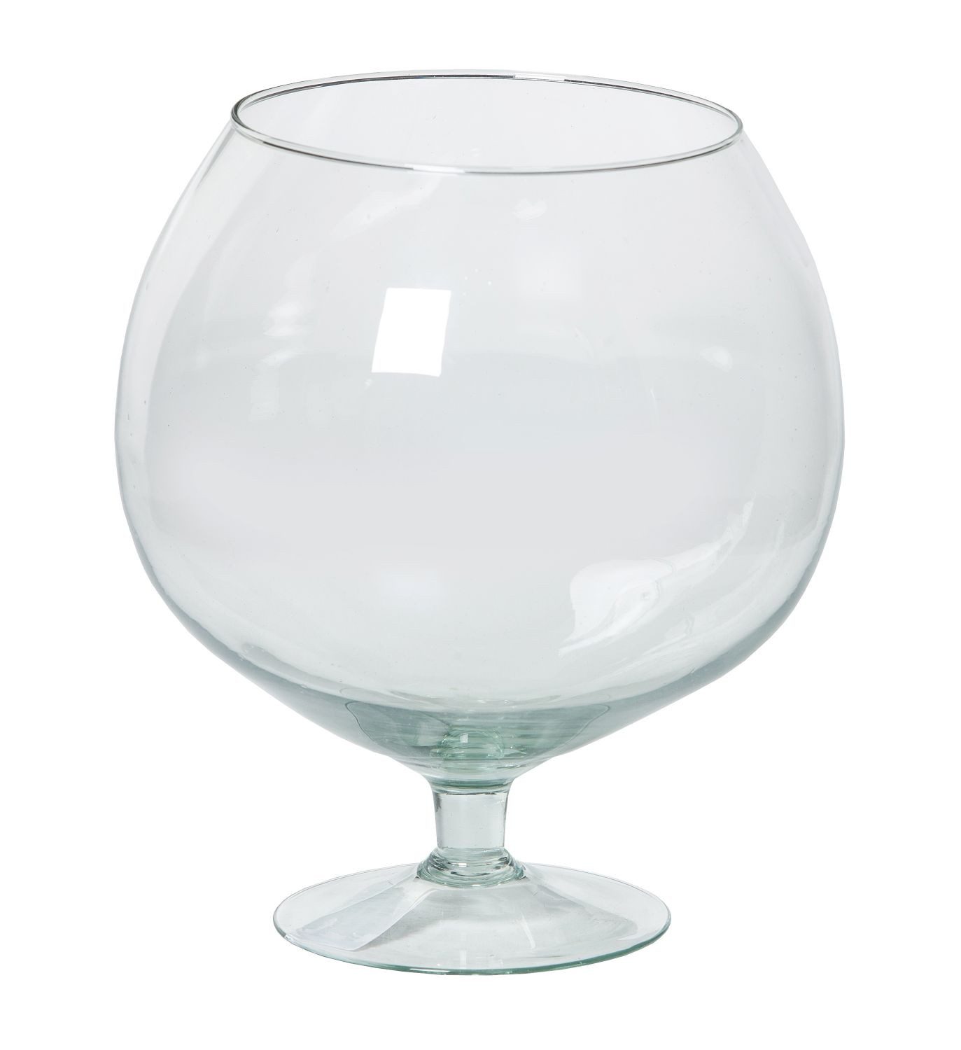 INNA-Glas Glas XXL Dekoglas Roger auf Standfuß, Kugel - Rund, klar, 22,5cm, Ø 13,5cm, Glas