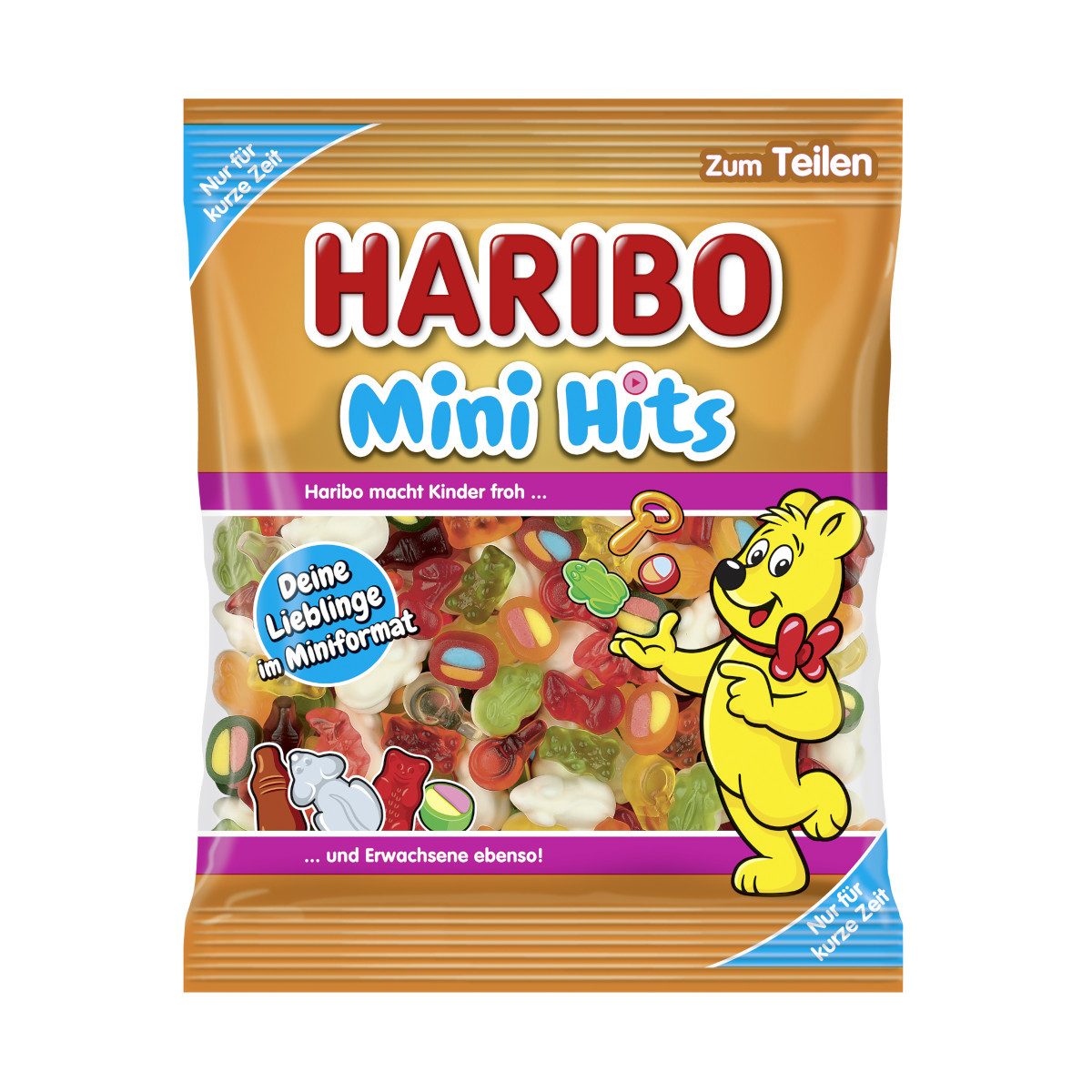 HARIBO Süßigkeit, Haribo Mini Hits Klassiker Mix Fruchtgummi und Schaumzucker 160g