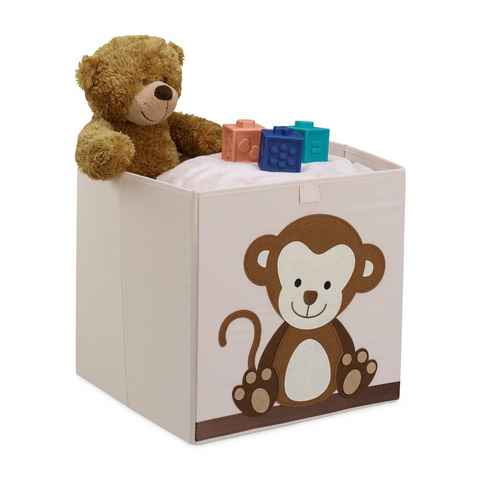 relaxdays Aufbewahrungsbox Aufbewahrungsbox mit Affenmotiv