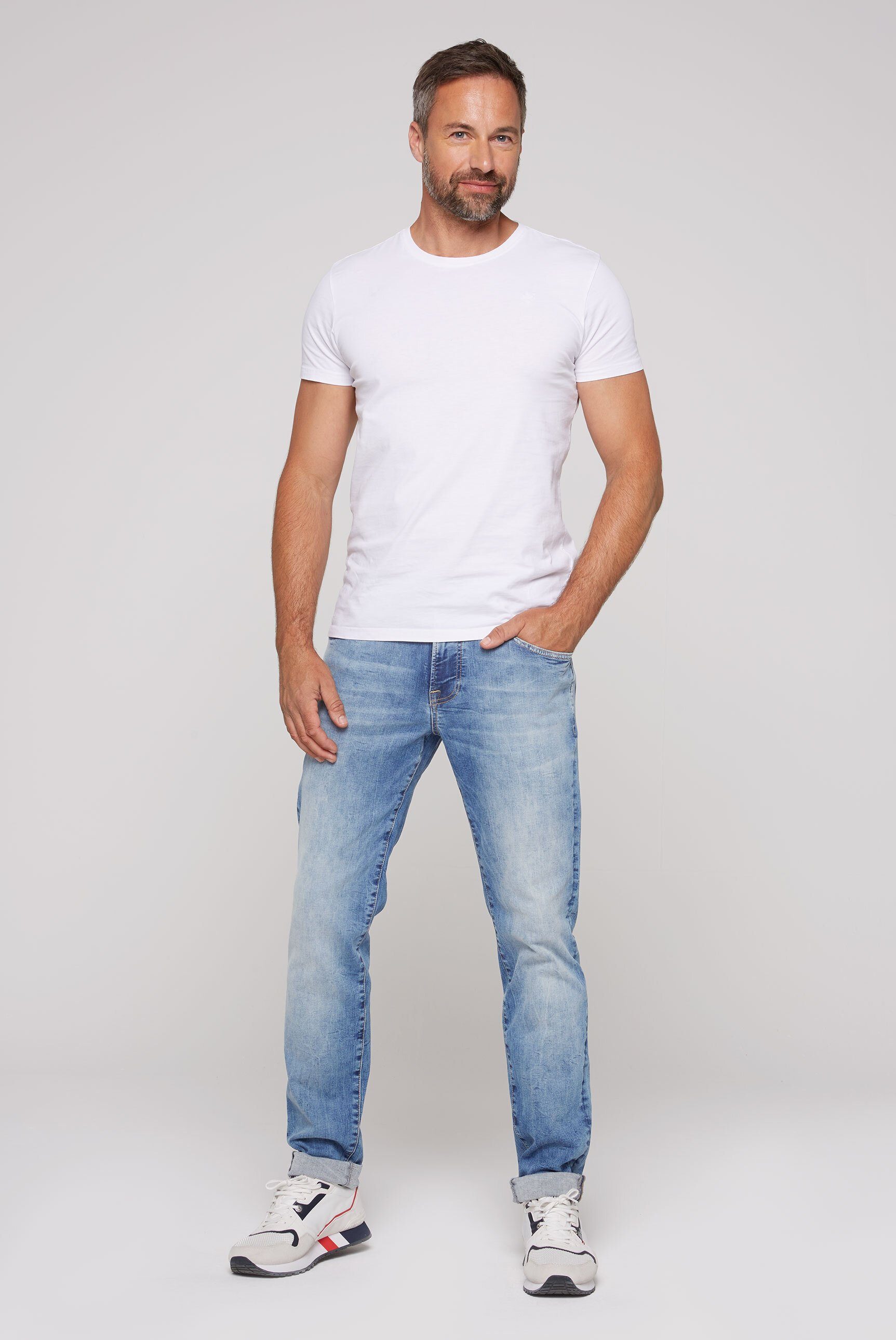 CAMP DAVID Regular-fit-Jeans mit hoher Leibhöhe