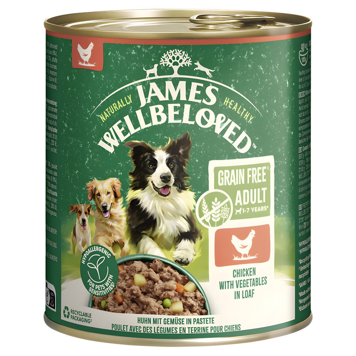 James Wellbeloved Adult Getreidefrei Huhn 800 g - 6 Stück, für: Hund