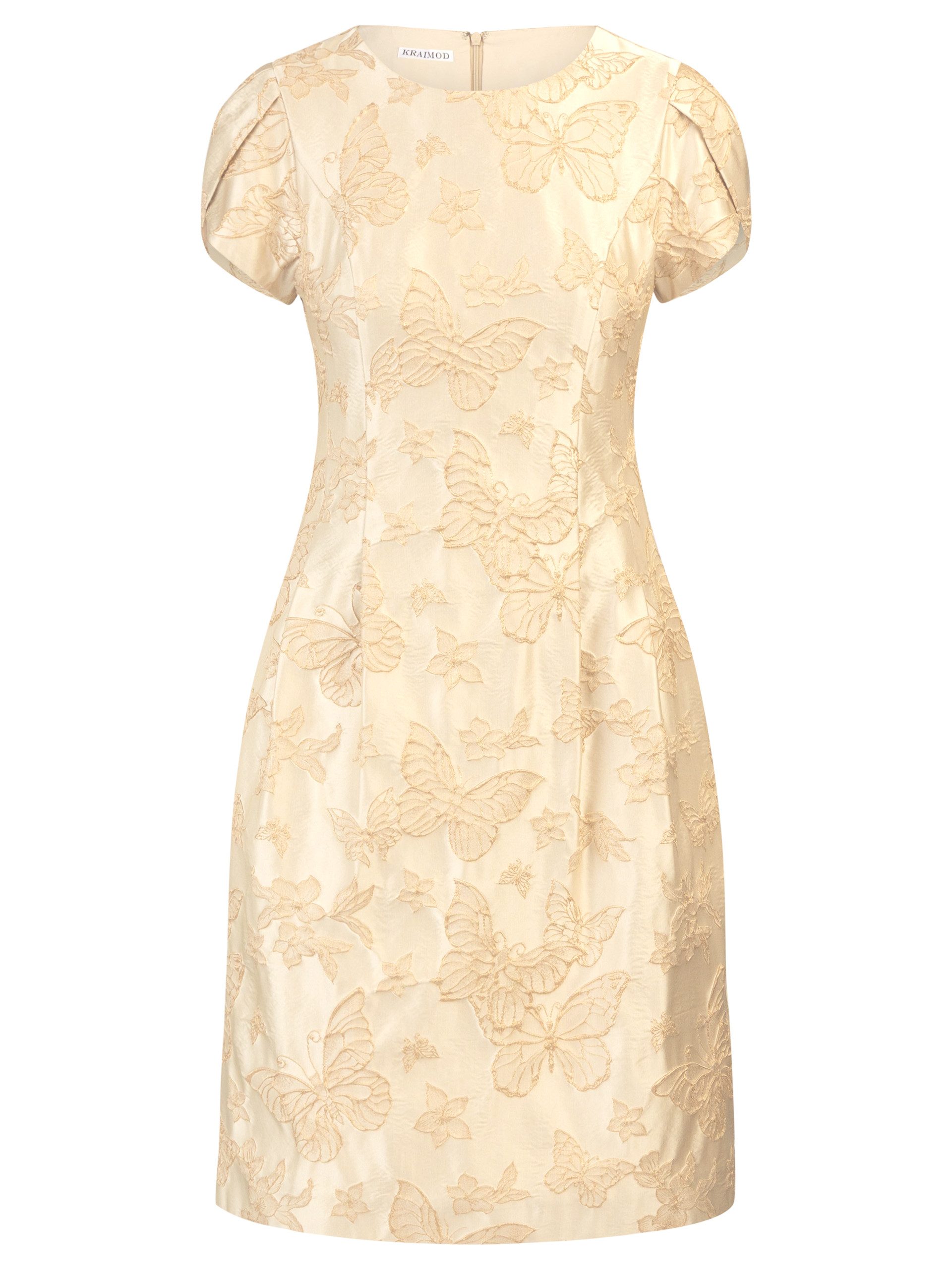 Kraimod Cocktailkleid mit floralem Muster & Puffärmeln