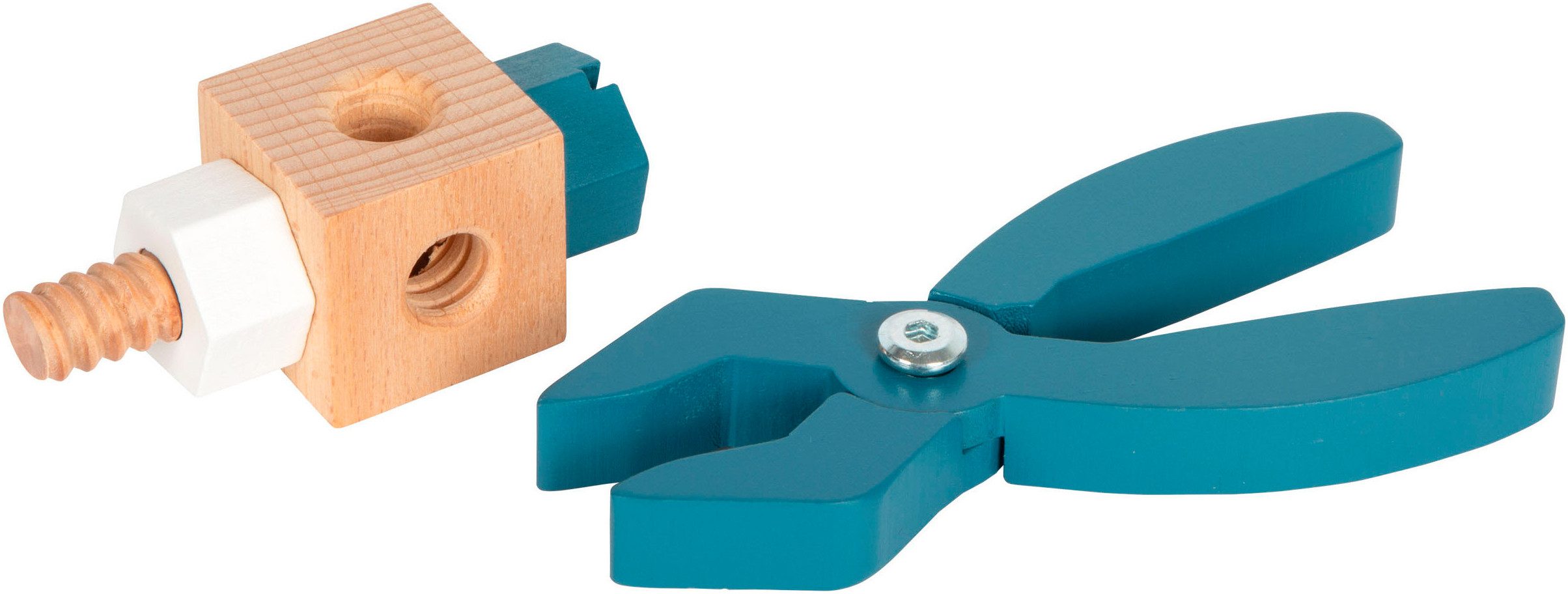 Small Foot Kinder-Werkzeug-Set Werkzeugkoffer - Workshop, (53-tlg), aus Holz – Bild 4 von 5