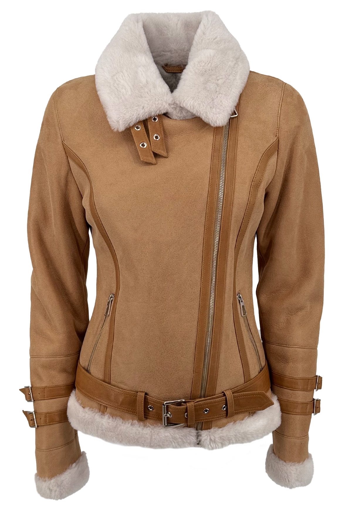 Hollert Winterjacke Lammfelljacke Melli Beese Beige günstig online kaufen