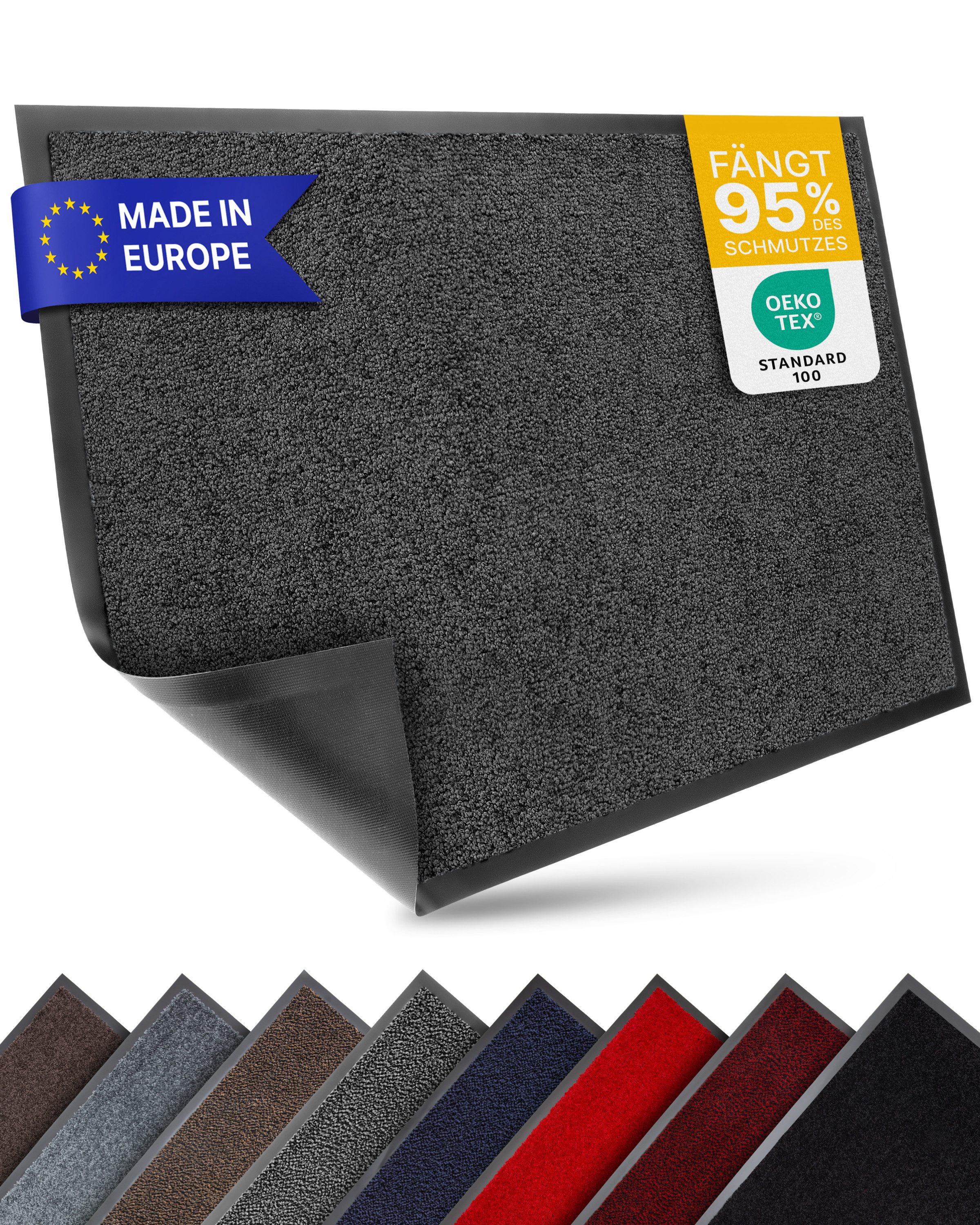 Entrando Fußmatte FIEL, Rechteckig, Höhe: 7 mm, für Innen und Außen - waschbar, rutschfest, robust, pflegeleicht