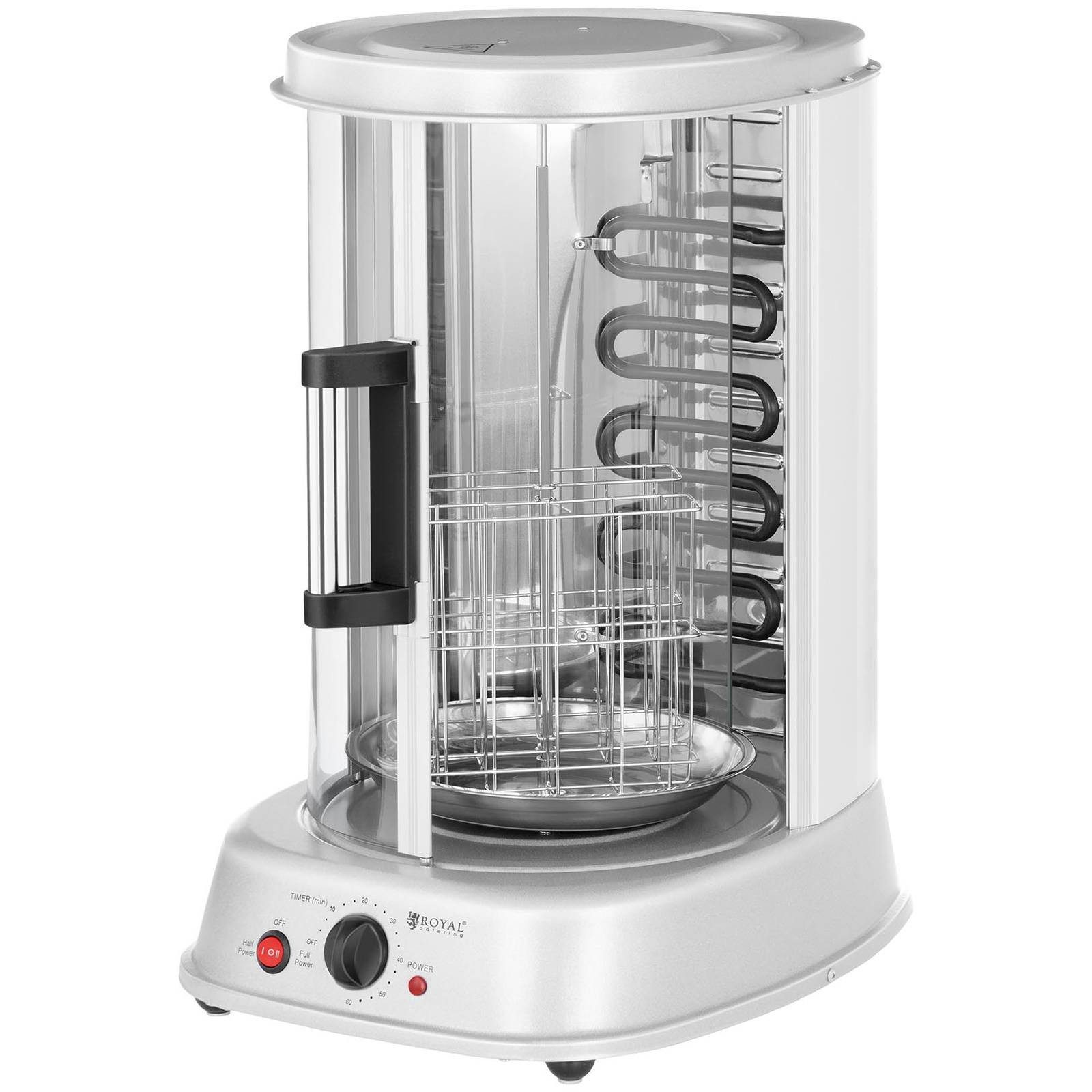 Royal Catering Dönergrill Vertikalgrill Kebabgrill 4 In 1 Kombi 1800W 31L Stahl Grill Vertikal, 1800 W