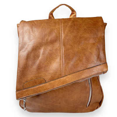 Taschen4life Rucksack 2in1 Rucksack & Umhängetasche in Einem 9200-17, Damen Rucksacktasche, viele Fächer, schnell umbaubar