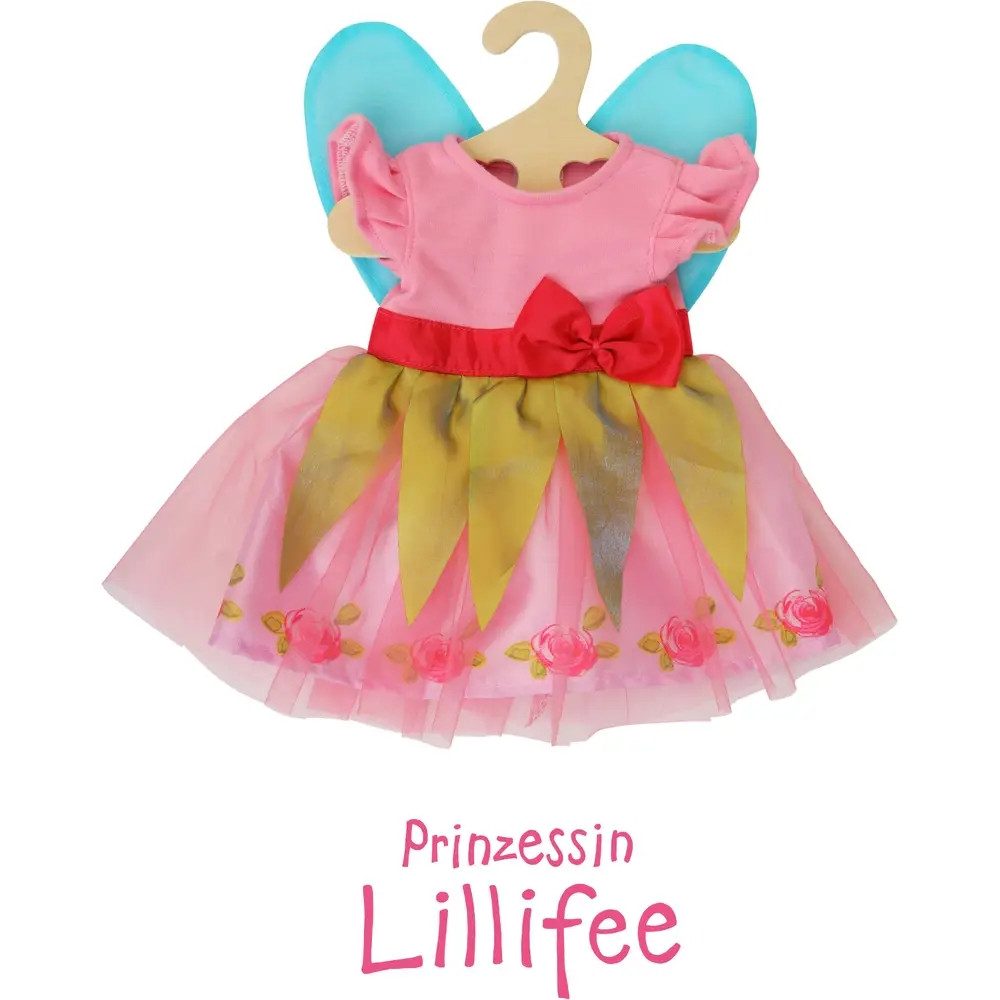 Heless Puppenkleidung Puppenkleid ''Prinzessin Lillifee'' mit pinker Schleife, Gr. 28-35 cm