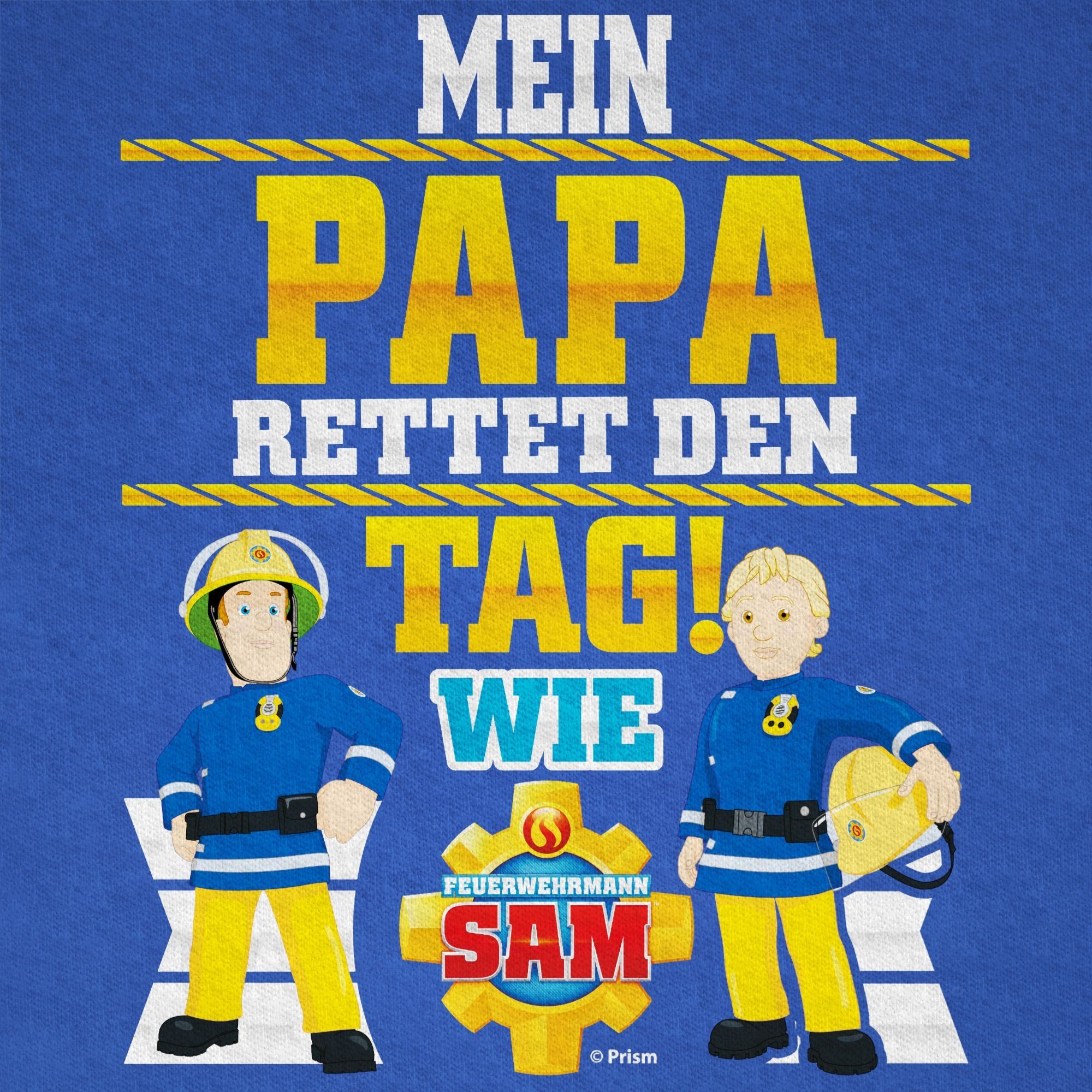 Royalblau den T-Shirt Tag wie 03 Sam Papa Shirtracer & Feuerwehrmann Sam rettet Mein Penny Jungen