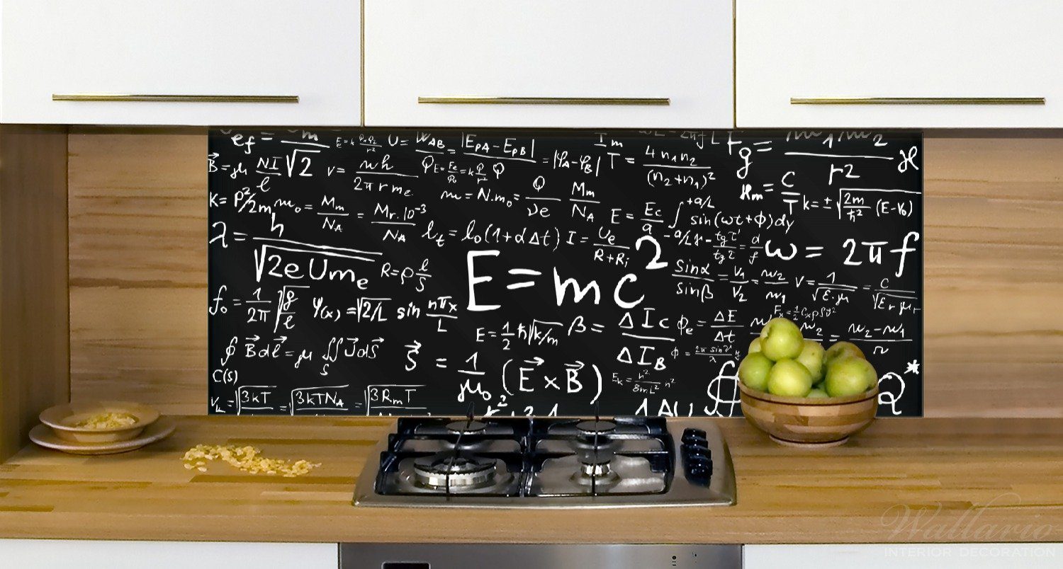 Mathematische (1-tlg)  Formeln Relativitätstheorie, Küchenrückwand Wallario