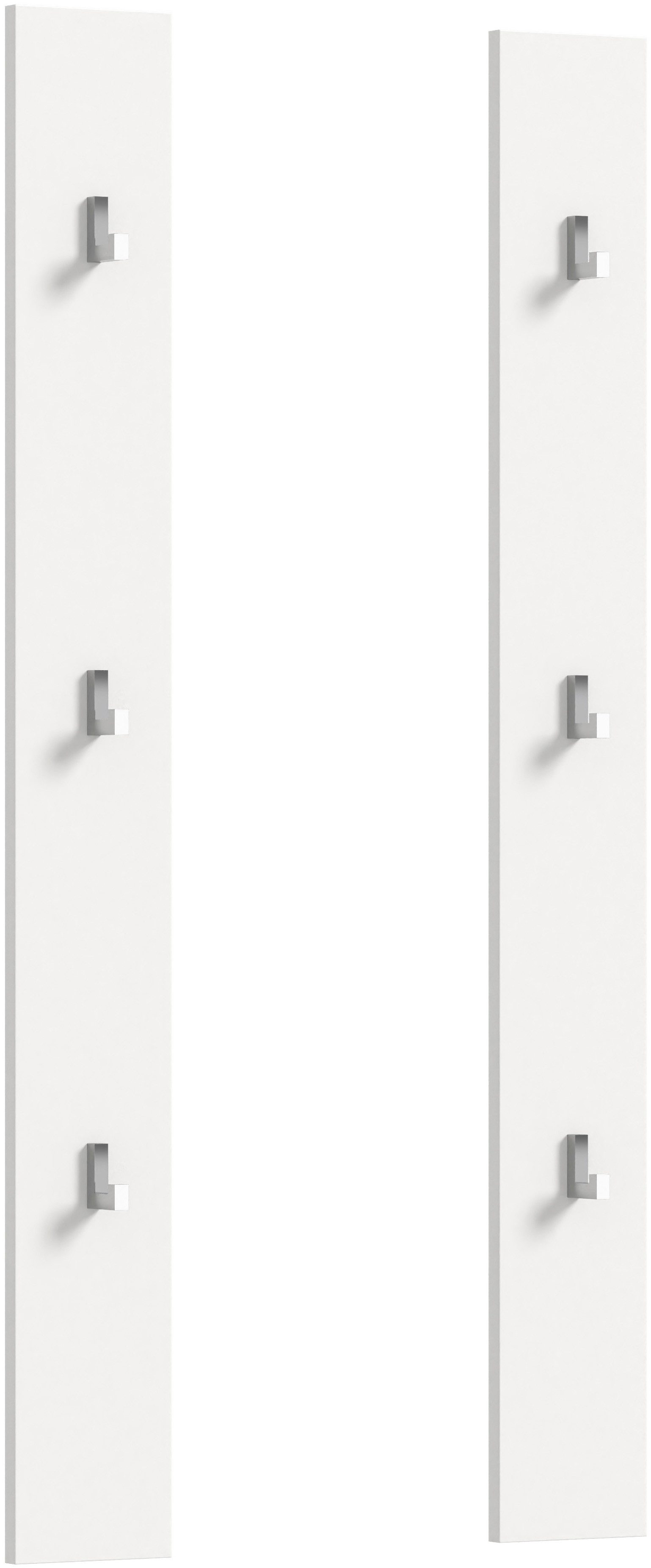 Home affaire Garderobenpaneel Trondheim Paneel 2er Set, Höhe 115 cm, 6 Haken,Garderobe, Flur, Diele