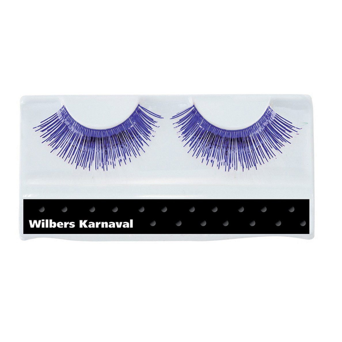 Metamorph Bandwimpern Künstliche Lametta Wimpern blau - für Fasching, Breit gefächerte Fake Lashes im Metallic-Look