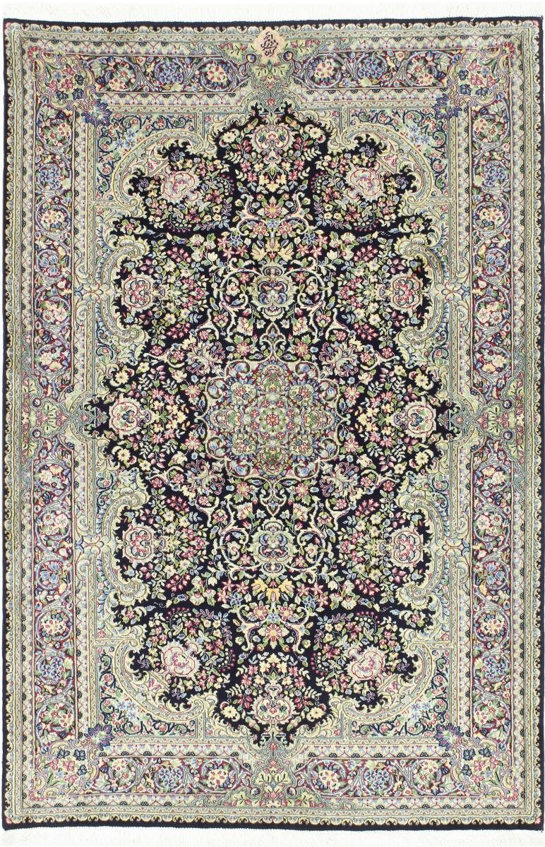 Orientteppich Kerman Rawar Signiert 133x204 Handgeknüpfter Orientteppich, Nain Trading, rechteckig, Höhe: 12 mm