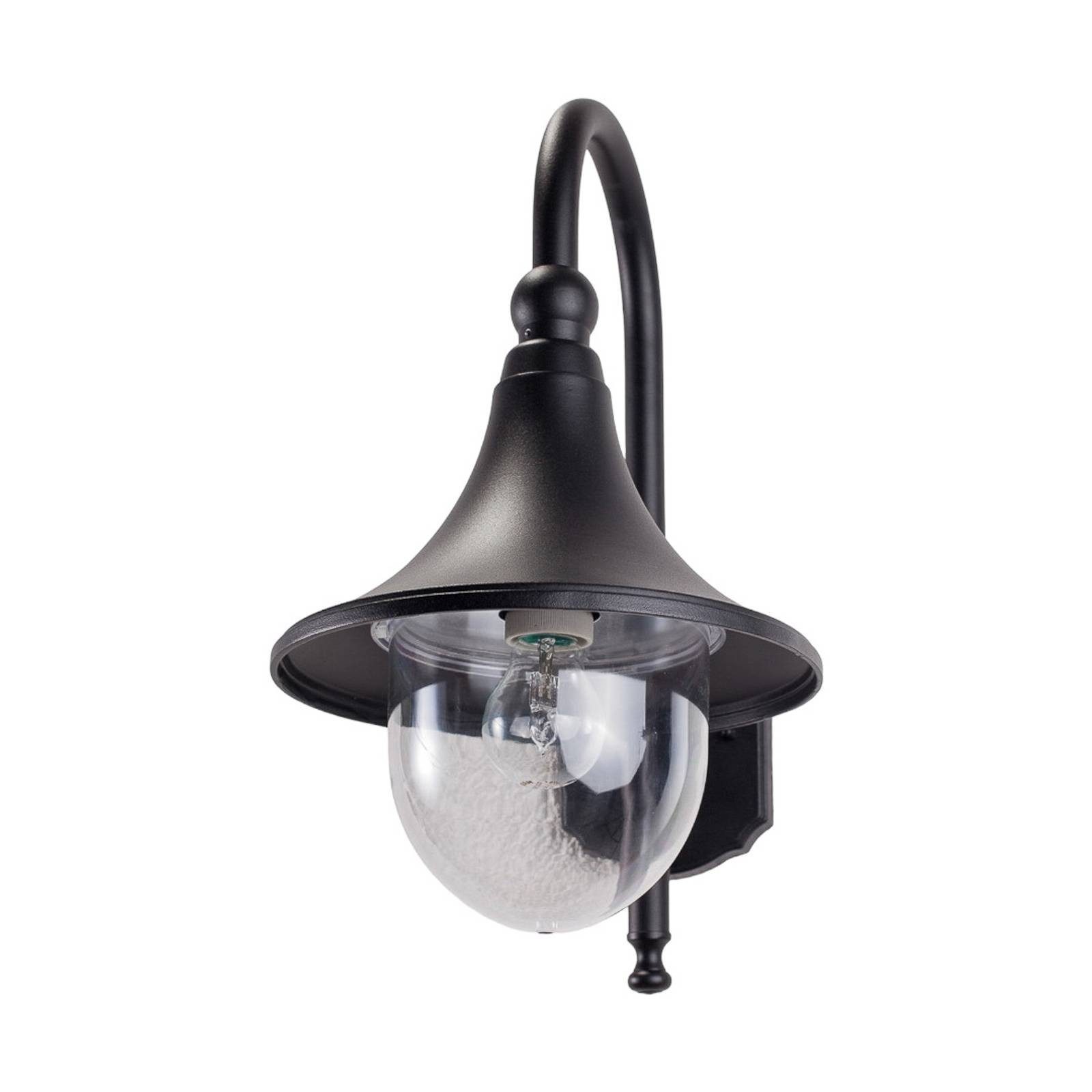 Lindby Außen-Wandleuchte Daphne, Metall, Schwarz IP44, 1 x 60 W