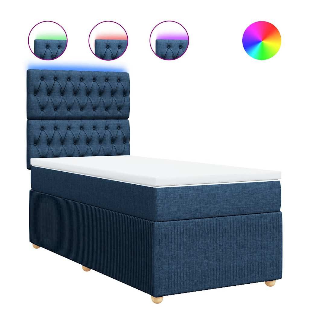 vidaXL Bett Boxspringbett mit Matratze Blau günstig online kaufen