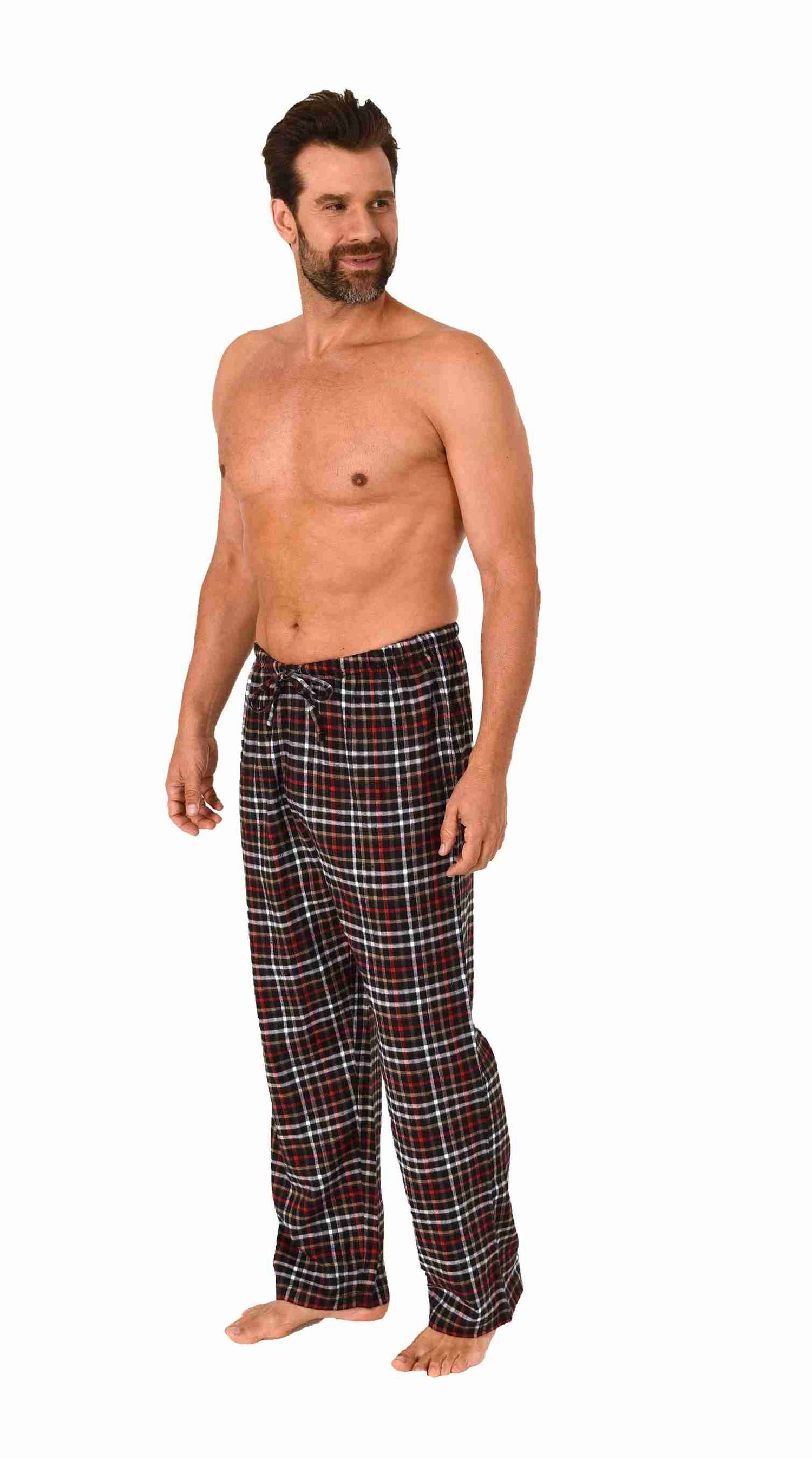 Trend by Normann Pyjama Herren Flanell Schlafanzug Hose lang kariert aus Ba günstig online kaufen