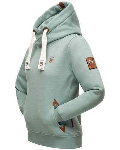 Navahoo Kapuzensweatshirt Namikaa weicher Hoodie mit breiten Tunnelzugkordeln