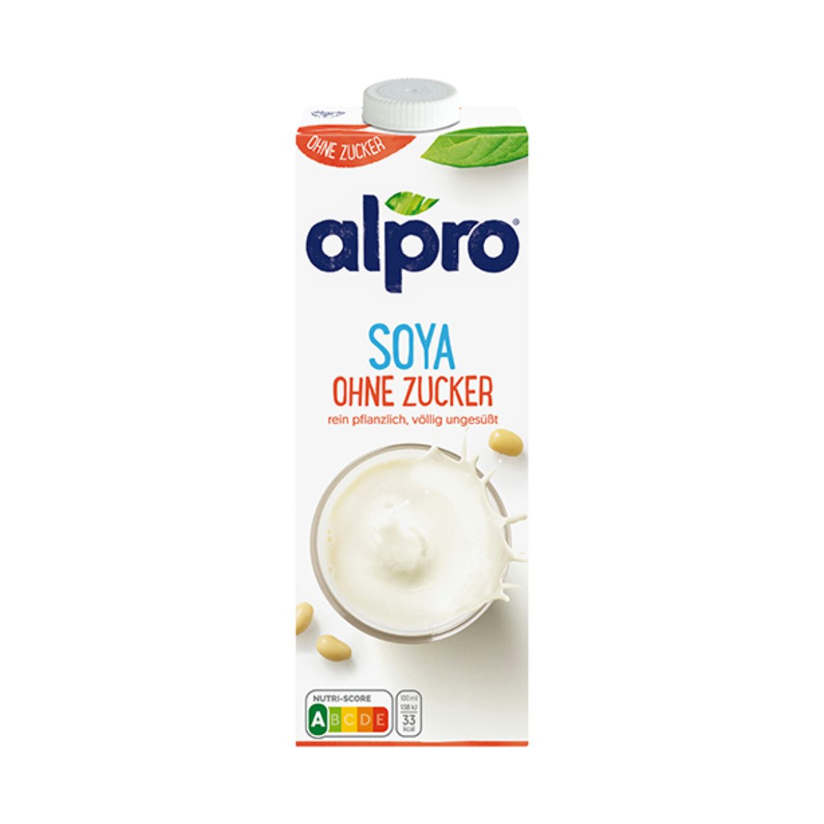 Alpro Milchmischgetränk, Alpro Soja Drink ohne Zucker rein pflanzlich völlig ungesüßt 1000ml