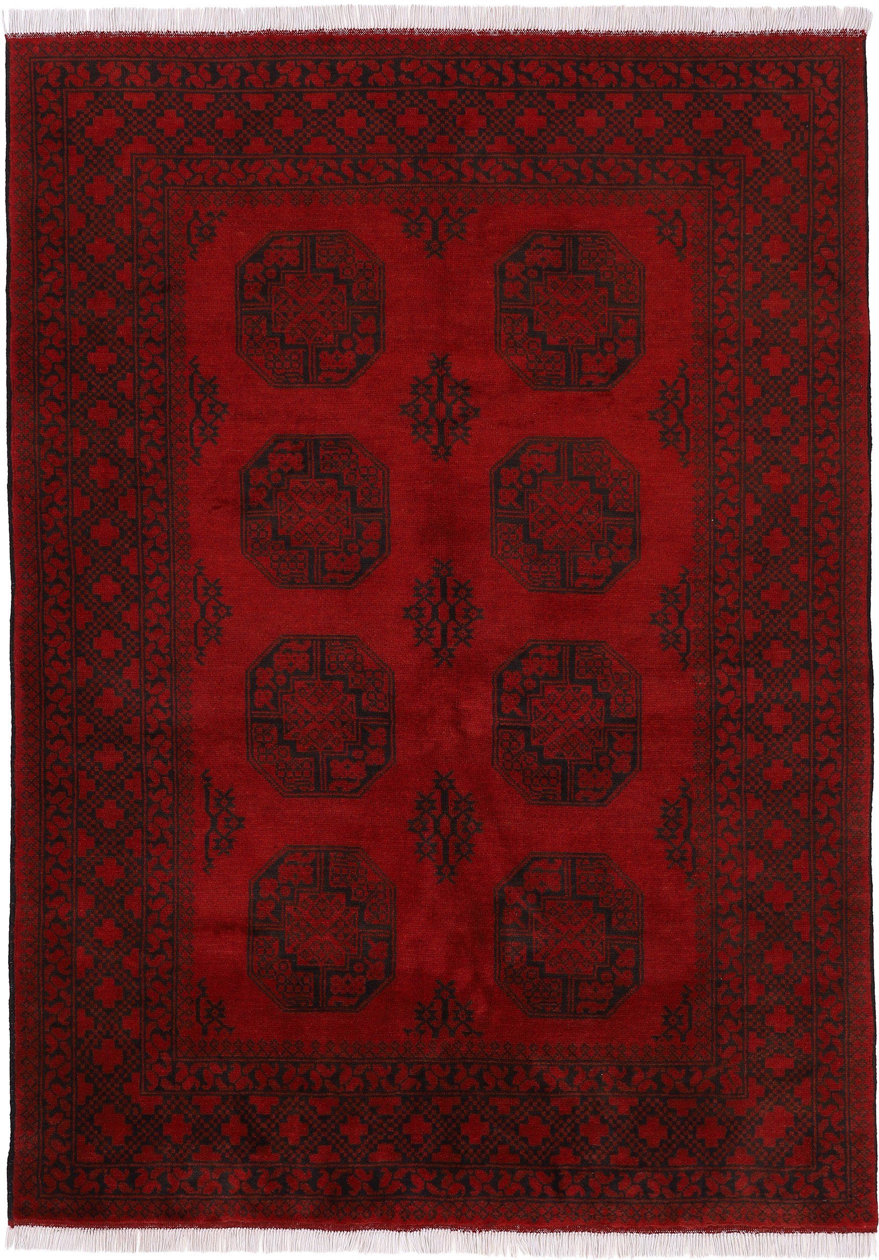 Woven Arts Orientteppich Afghan Akhche, auch als Läufer, rechteckig, Höhe: 10 mm, handgeknüpft, reine Wolle für ein warmes Raumklima, Wohnzimmer