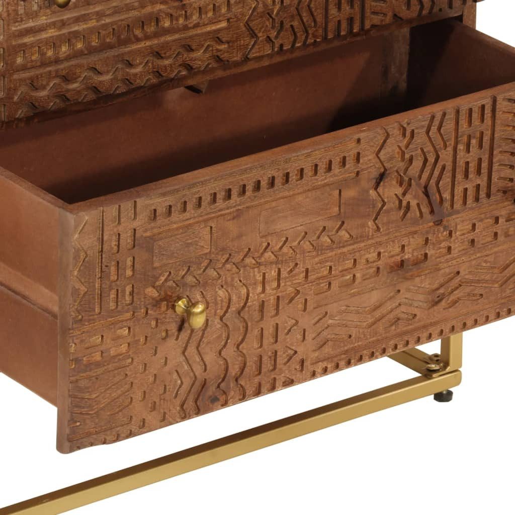 vidaXL Kommode Kommode 55x30x76 cm Massivholz und Eisen (1 St)