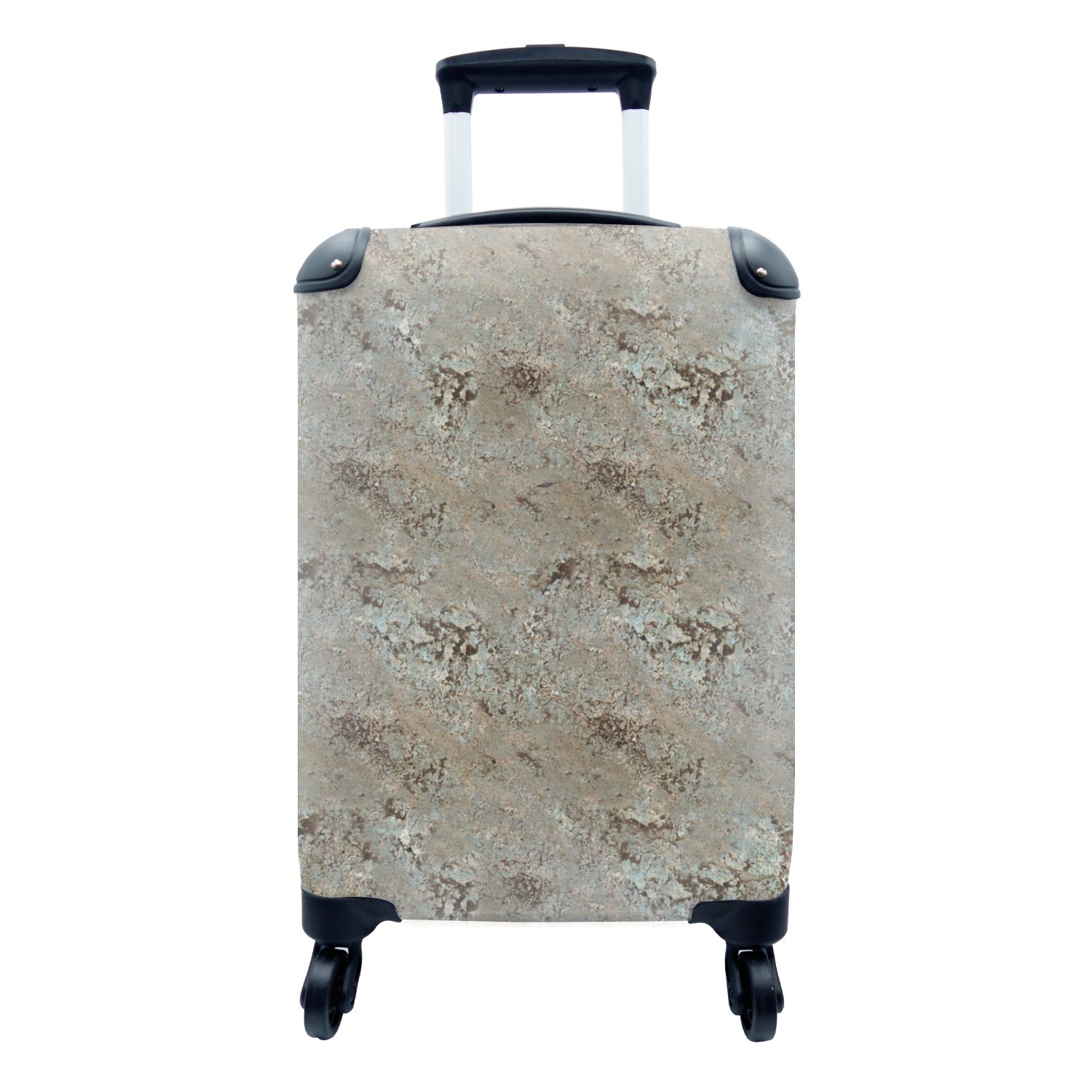 Reisetasche Reisekoffer Handgepäckkoffer - - Rollen, Ferien, Handgepäck Stein MuchoWow mit Muster, 4 Granit Trolley, für rollen,
