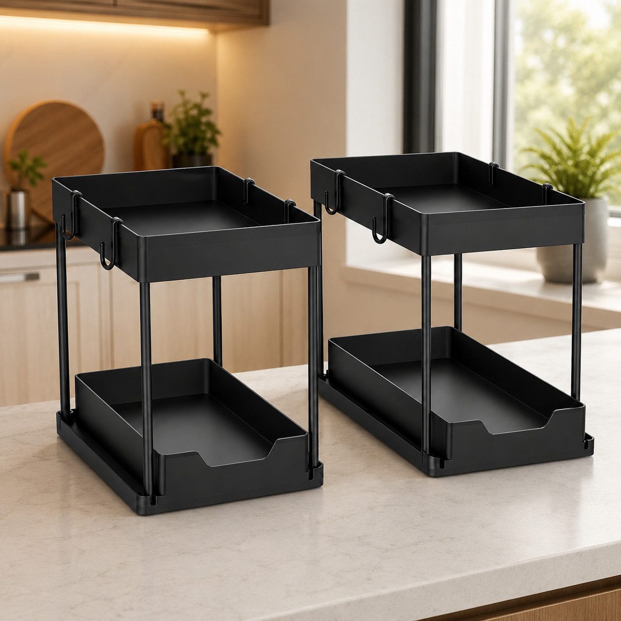 Best for Home Küchenorganizer-Set Küchenorganizer, Schwarz