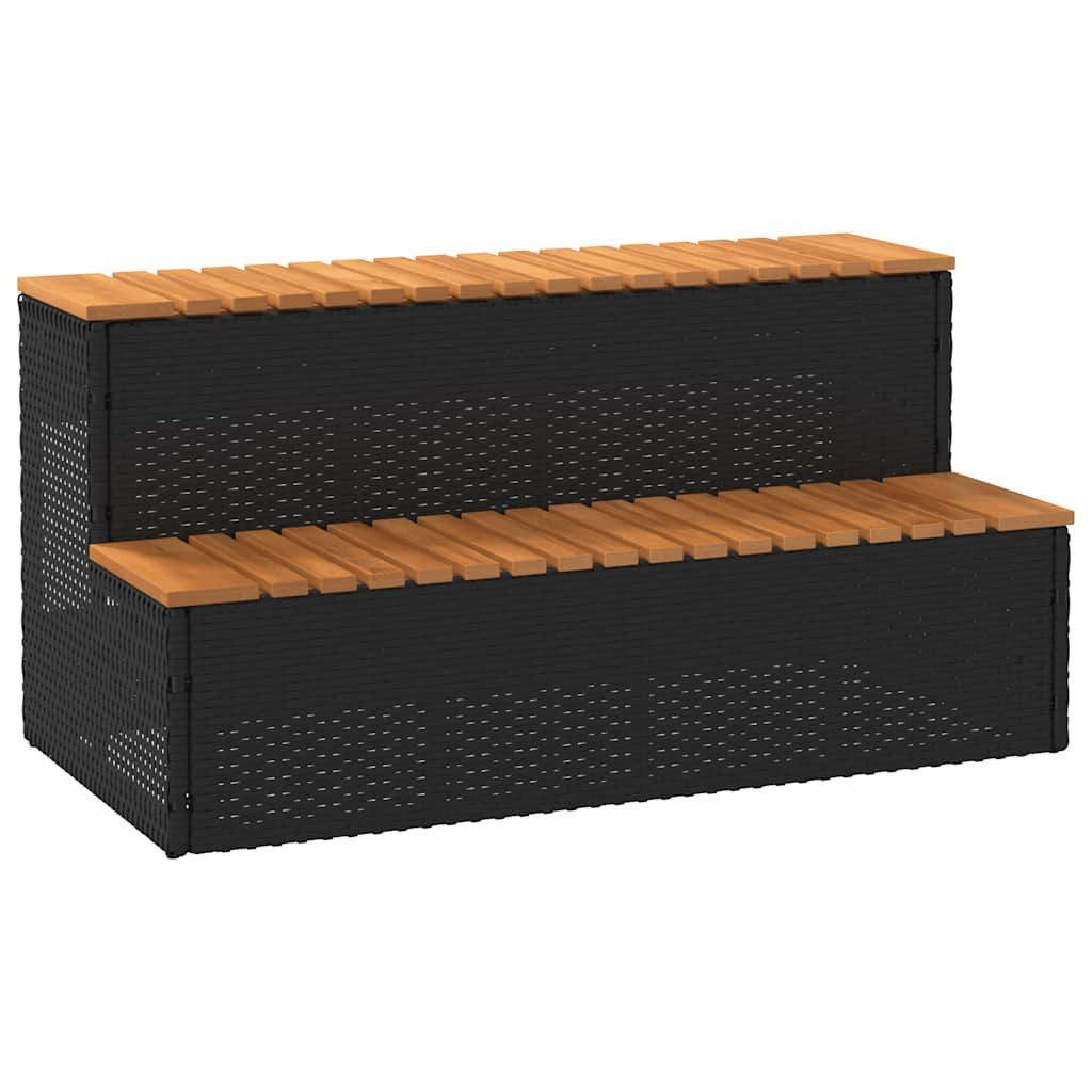 vidaXL Poolleiter, Whirlpooltreppe Schwarz 100x50x50,5cm Poly günstig online kaufen