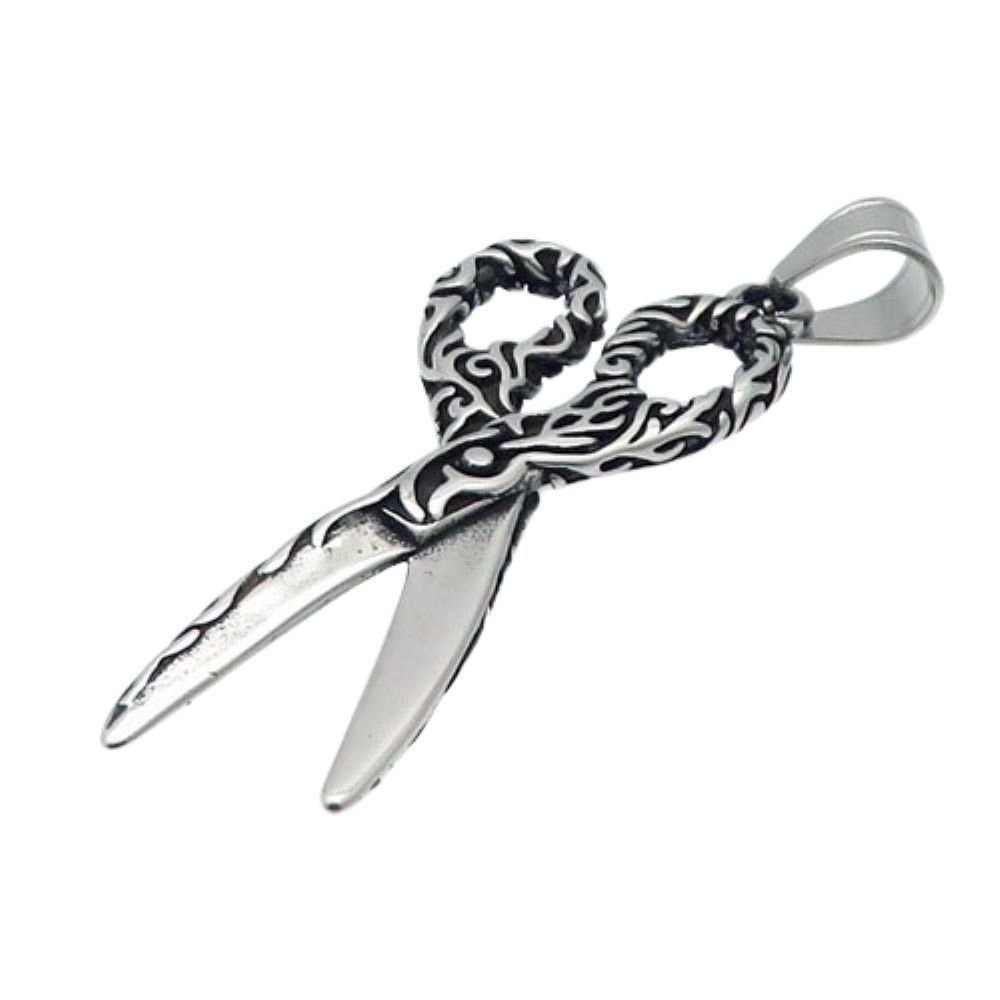 BUNGSA Anhänger Set Anhänger Schere Silber aus Edelstahl Unisex