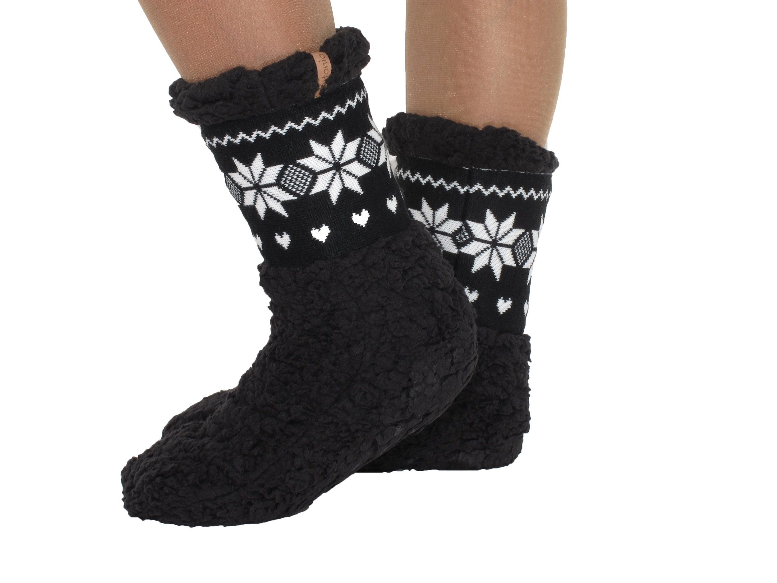 Markenwarenshop-Style Haussocken Damen Hüttensocken Haussocken Hüttenschuhe günstig online kaufen