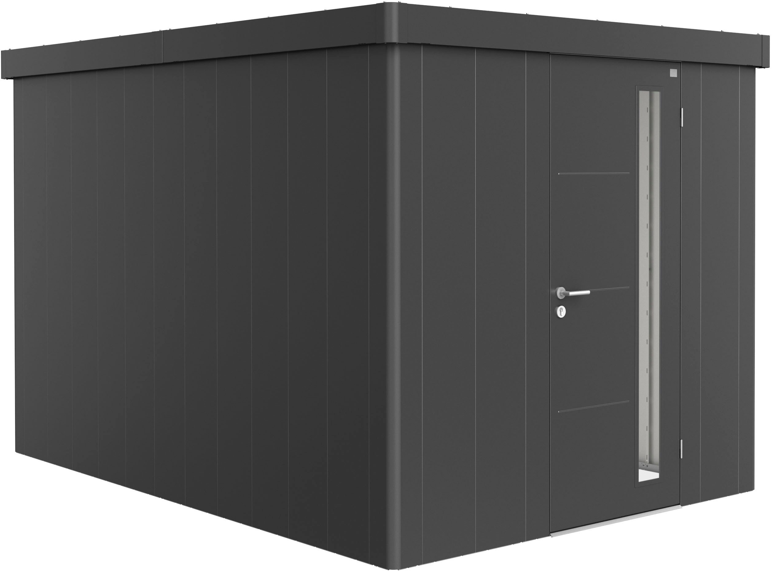 Biohort Gerätehaus NEO Gr. 4B, verschiedene Farben, BxT: 236x348 cm, stylisches Gartenhaus mit Flachdach