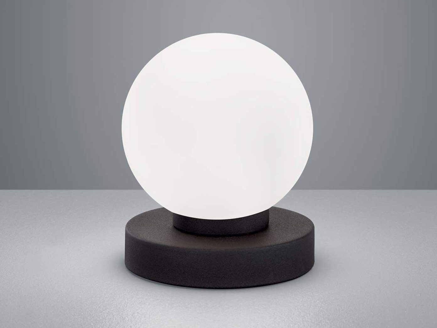 Tischlampe mit Dimmer Glas weiß Lampe Wohnzimmer Nachttisch Touchdimmer 