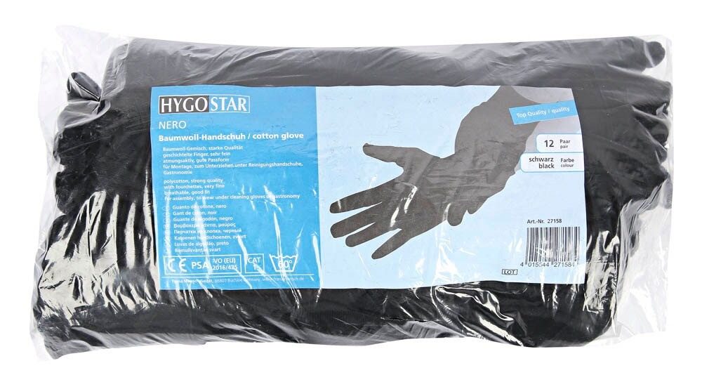 HYGOSTAR Arbeitshandschuh-Set HYGOSTAR unisex Arbeitshandschuhe Nero