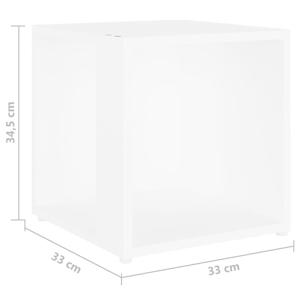 Beistelltisch (1-St) Beistelltisch Weiß Weiß Weiß vidaXL cm | 33x33x34,5 Holzwerkstoff