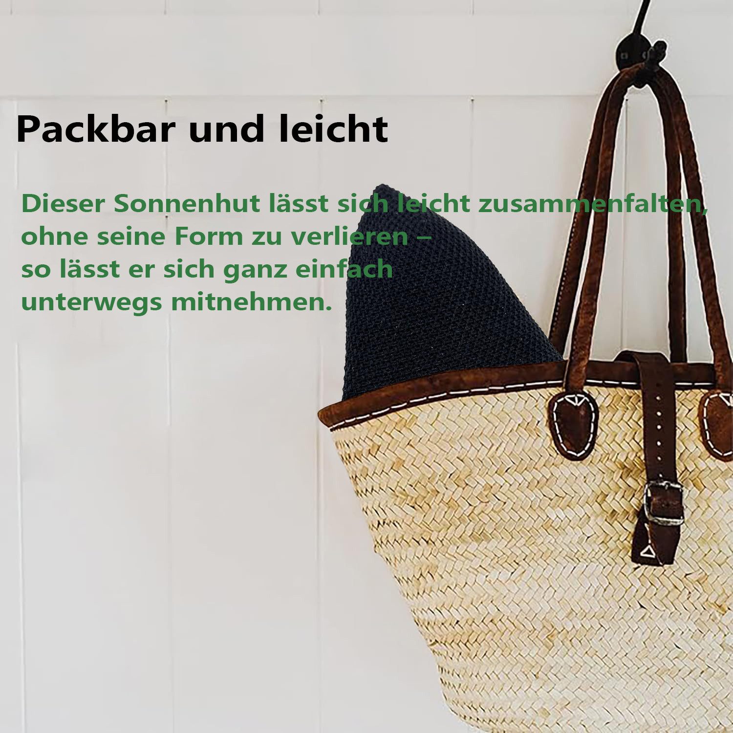 Zaewry Sonnenhut Fischerhut Anglerhut Sonnenhut Sommerhut Sonnenhut für Damen Faltbarer Strandhut,elastische Strickmütze