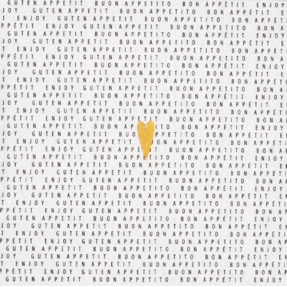 Räder Serviettenhalter Design Serviette Dining Bon Appetit Herz (20-teilig)