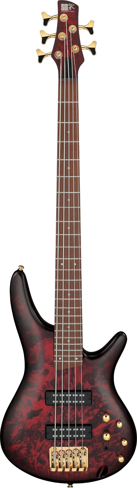 Ibanez E-Bass Ibanez SR305EDX-WZM Wine Red Frozen Matte, SR, E-Bass mit aktiver Elektronik, 5-St.
