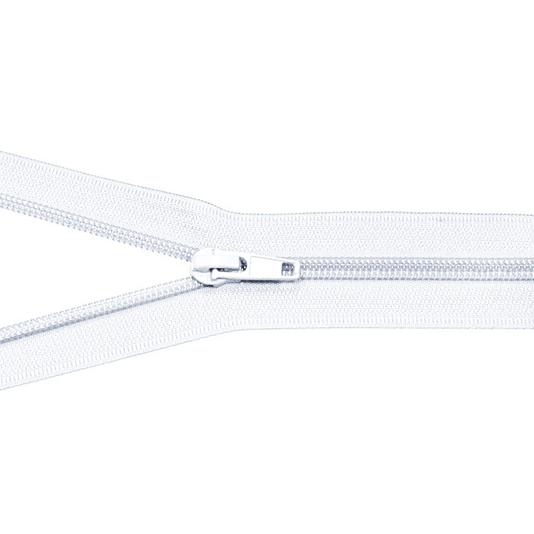maDDma Reißverschluss Reißverschluss 1 Stk. Spiralreißverschluss 5mm 25cm teilbar Kunststoff, weiß