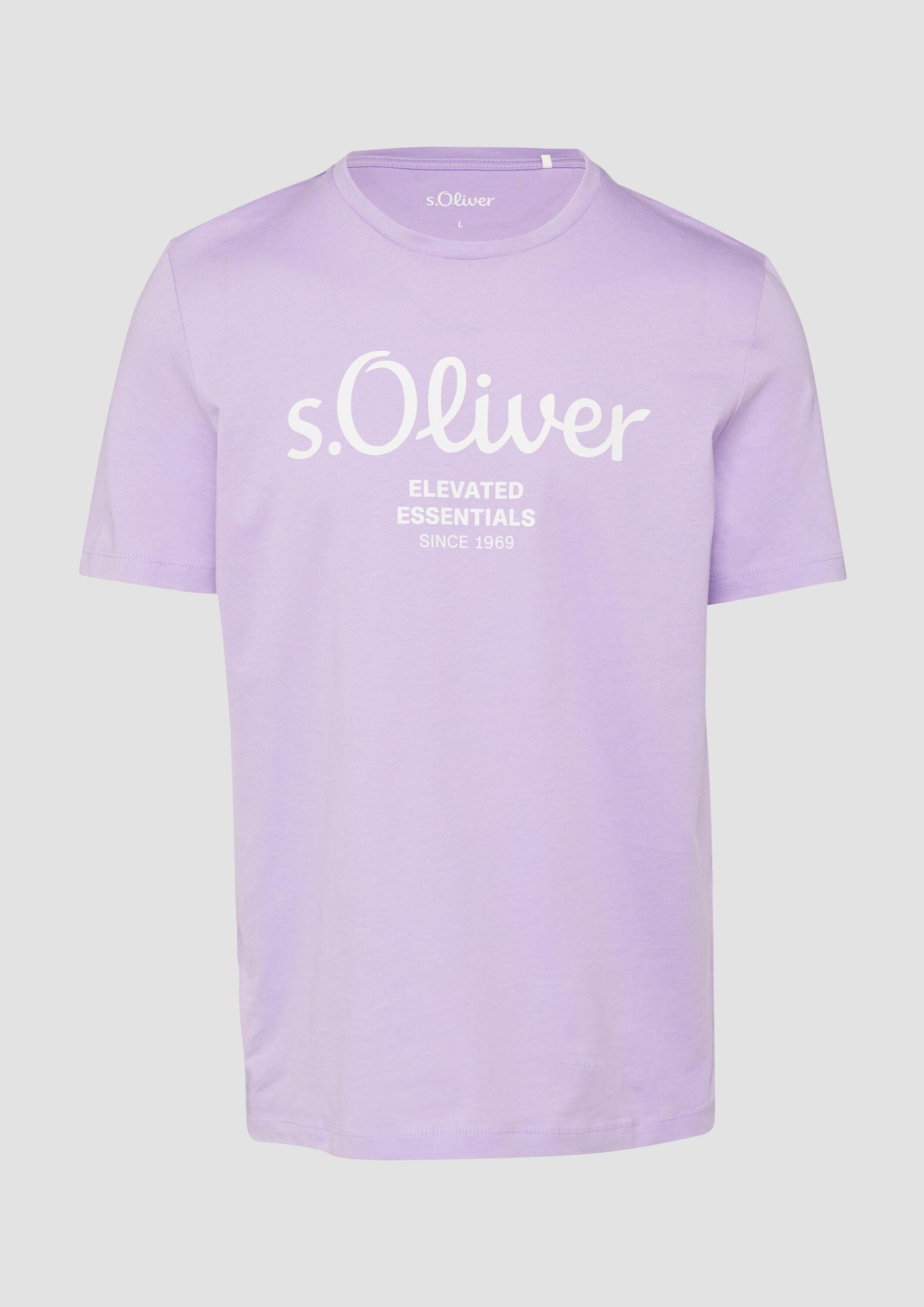 s.Oliver Kurzarmshirt T-Shirt T-Shirt mit Logo-Print