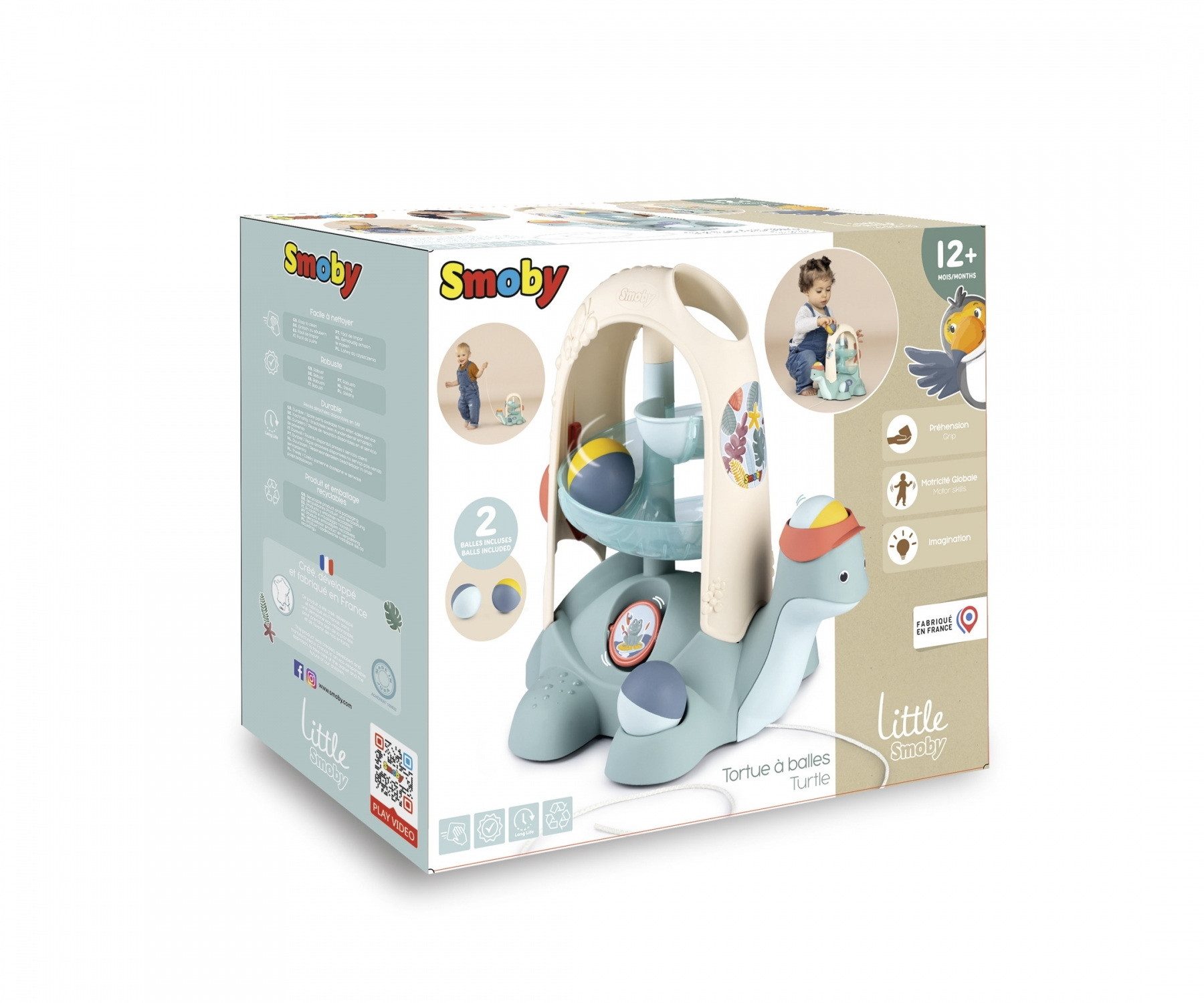Smoby Lernspielzeug Smoby Little Smoby 2in1 Kugelbahn & Nachziehtier Schild günstig online kaufen