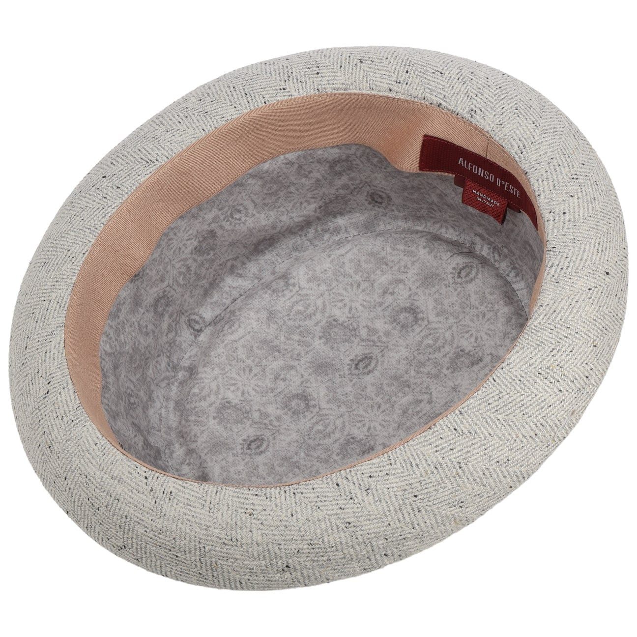 Alfonso D´Este Sonnenhut (1-St) Porkpie mit Futter, Made in Italy