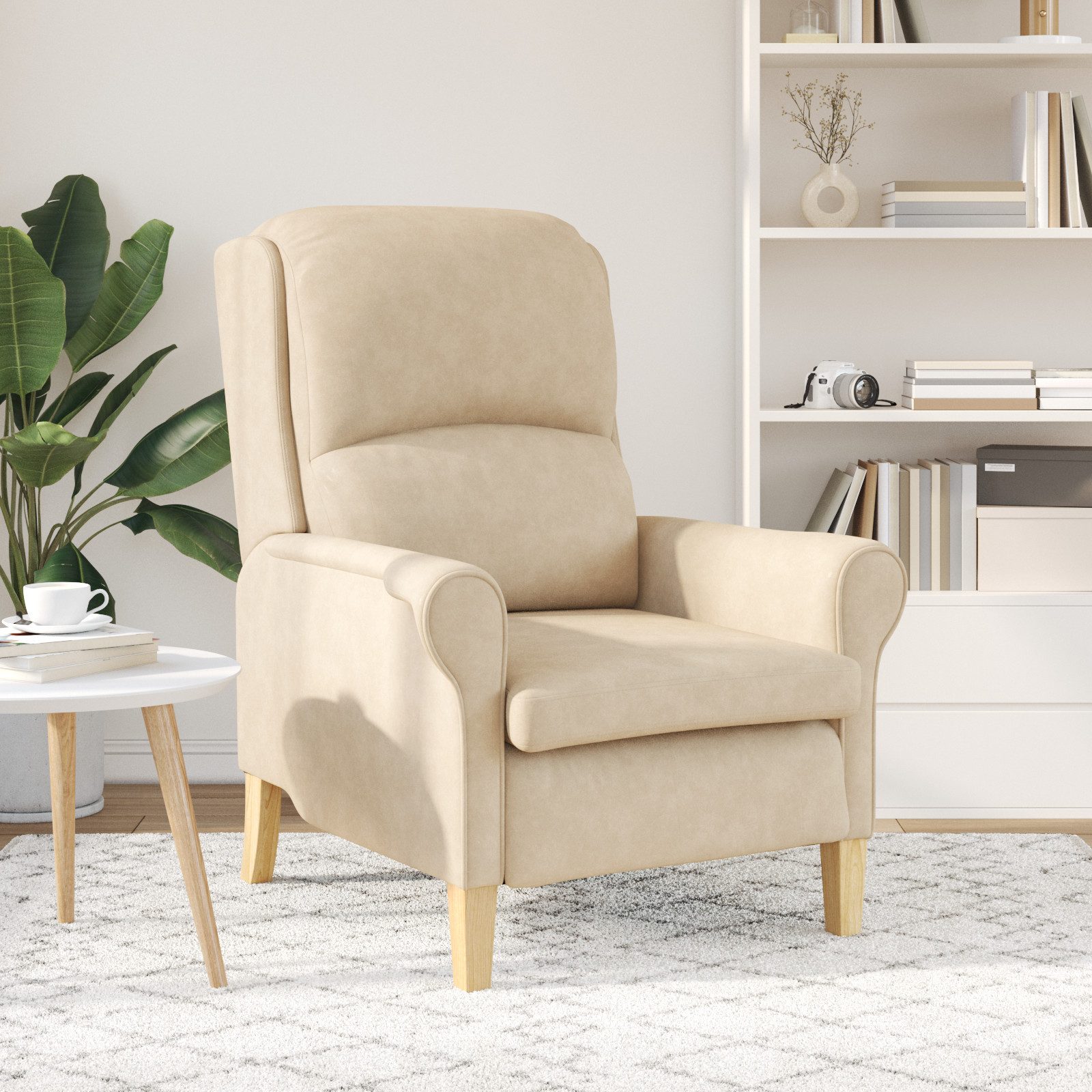 vidaXL Sessel Creme Sessel Creme Stoff günstig online kaufen
