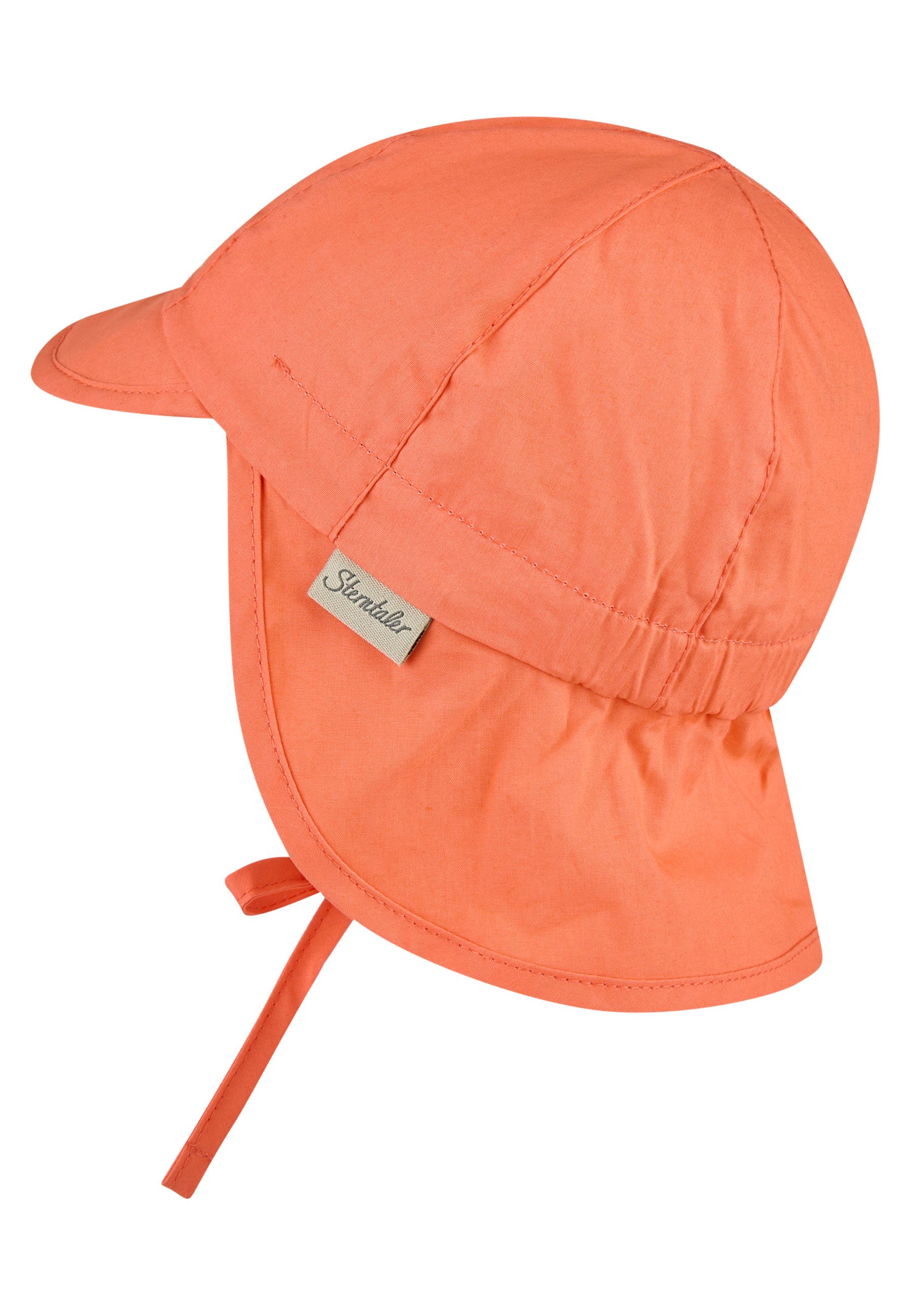 Sterntaler® Schirmmütze UV-Schutz 50+ Schirmmütze mit Nackenschutz uni (1-St) Mütze mit Nackenschutz aus UV-Popeline (Bio) unifarben