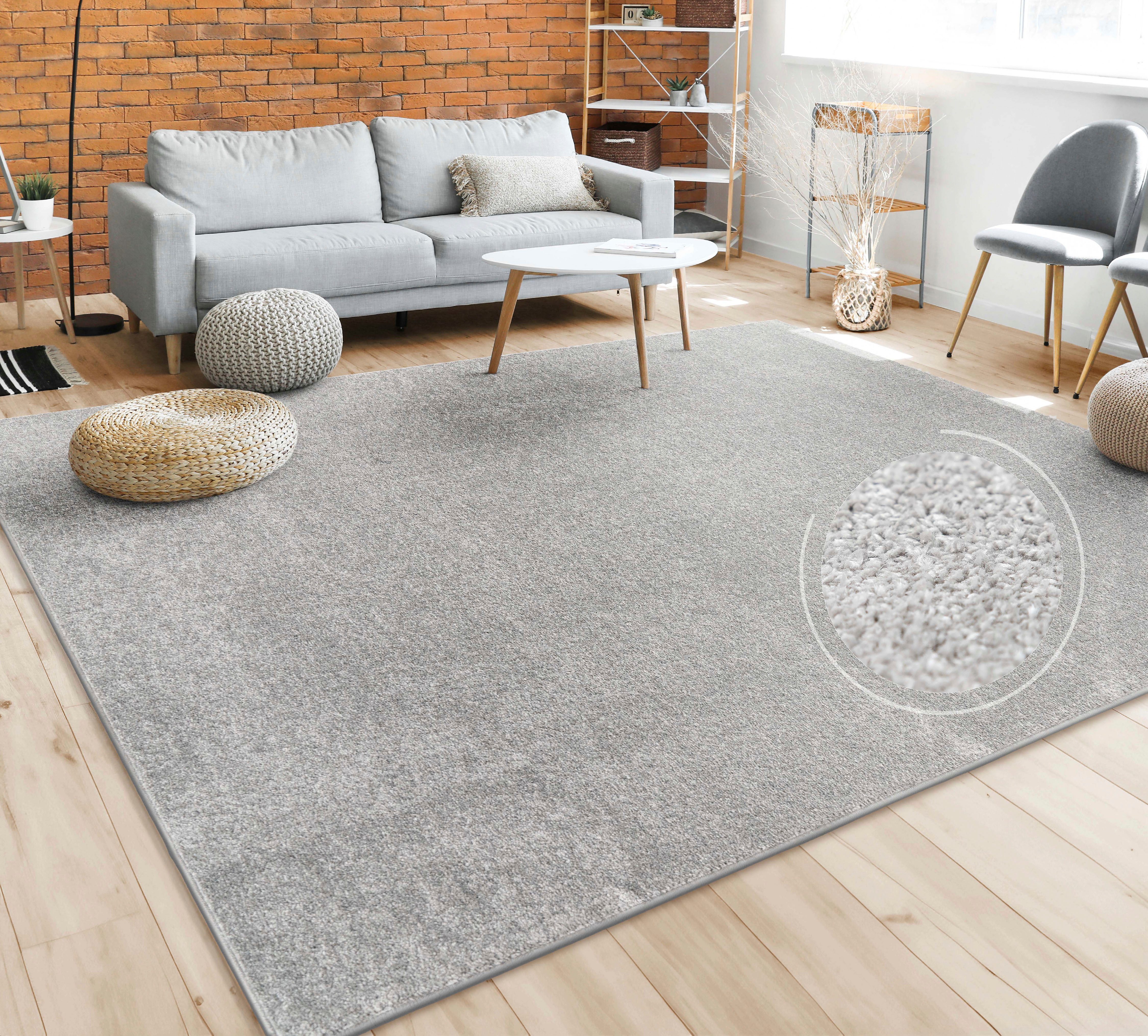 Paco Home Teppich »Porto 890«, rechteckig, 13 mm Höhe, Kurzflor, Uni-Farben günstig online kaufen