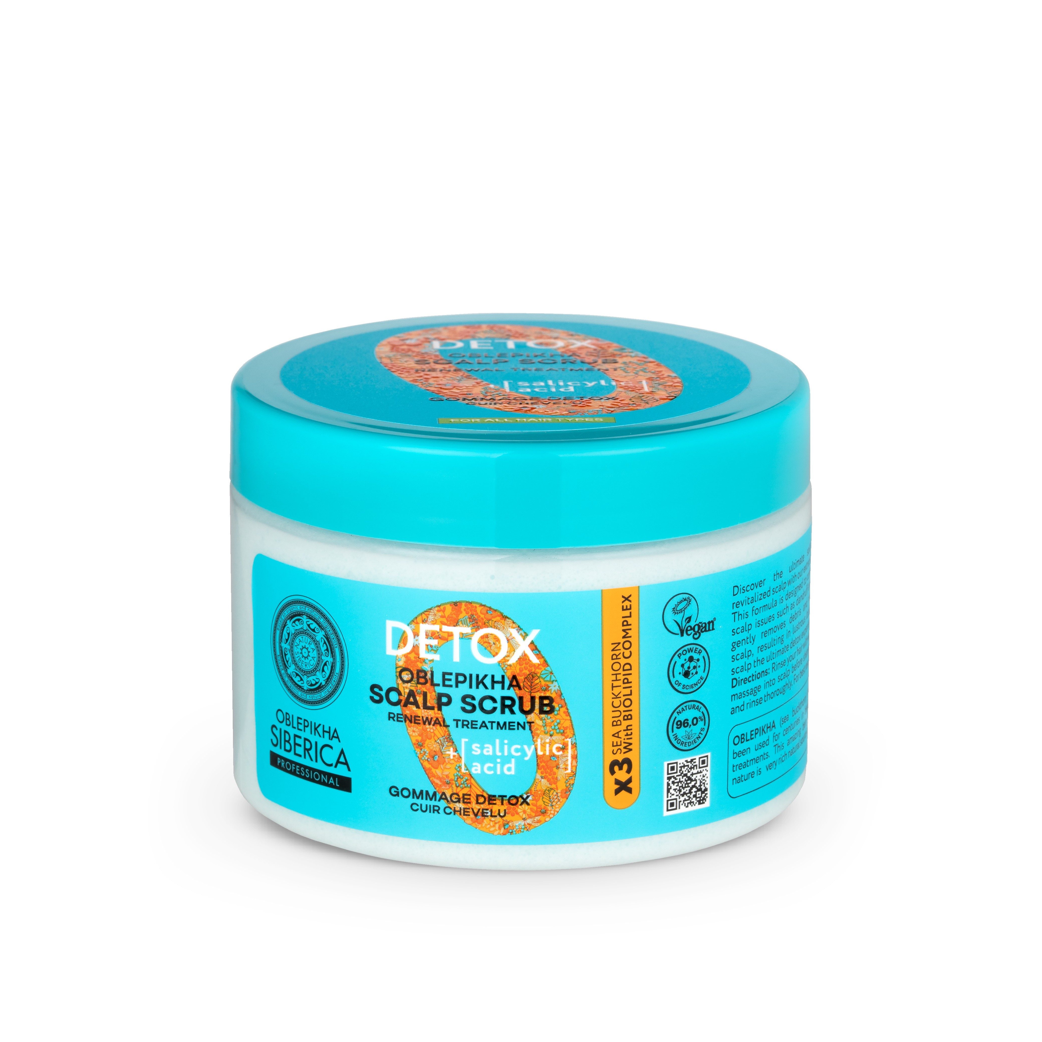 Natura Siberica Kopfhautpeeling Oblepikha O Detox Scalp Scrub. Für alle Haartypen, 300 ml