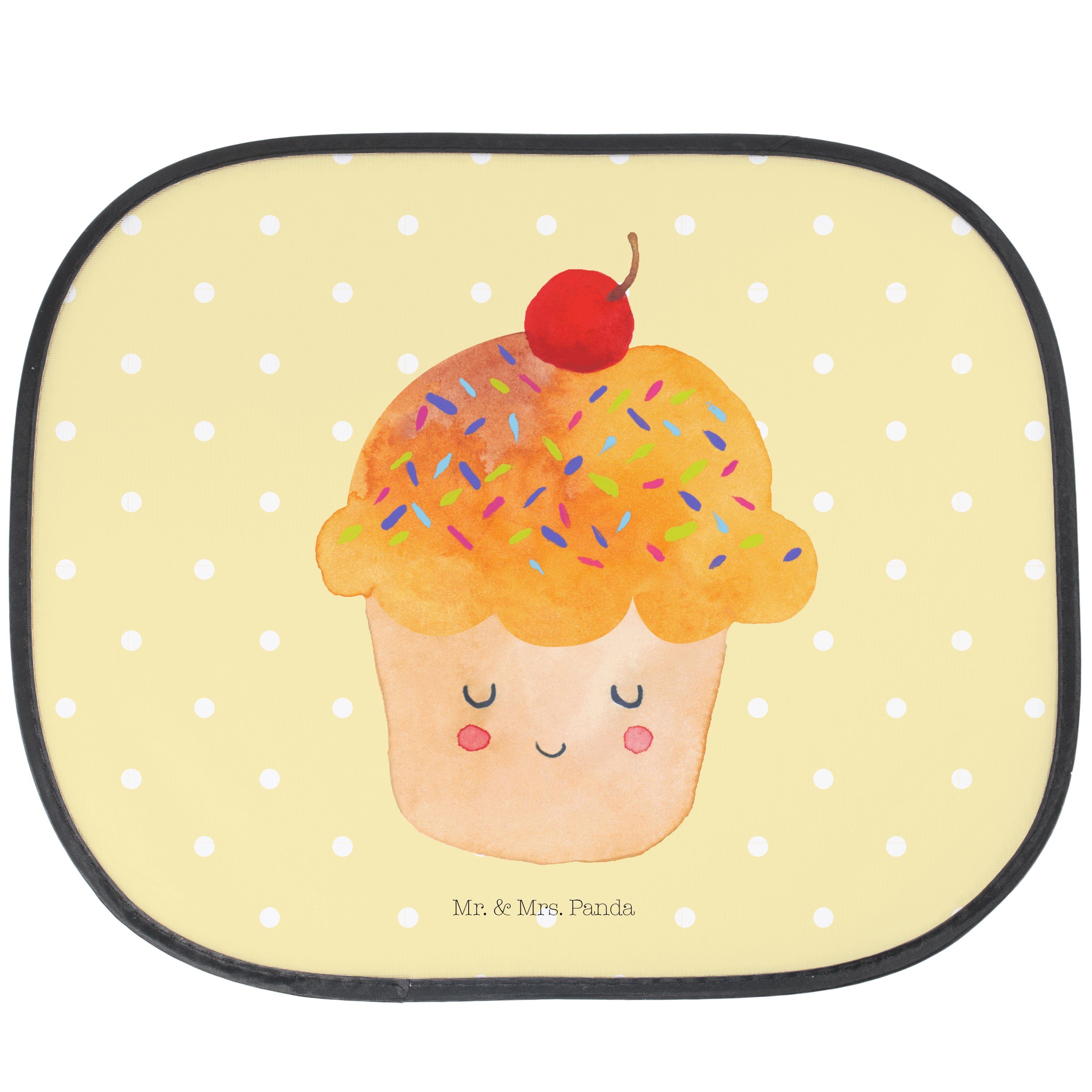 Sonnenschutz Cupcake - Gelb Pastell - Geschenk, Wunder, Sonnenschutz Baby, Sonne A, Mr. & Mrs. Panda, Seidenmatt