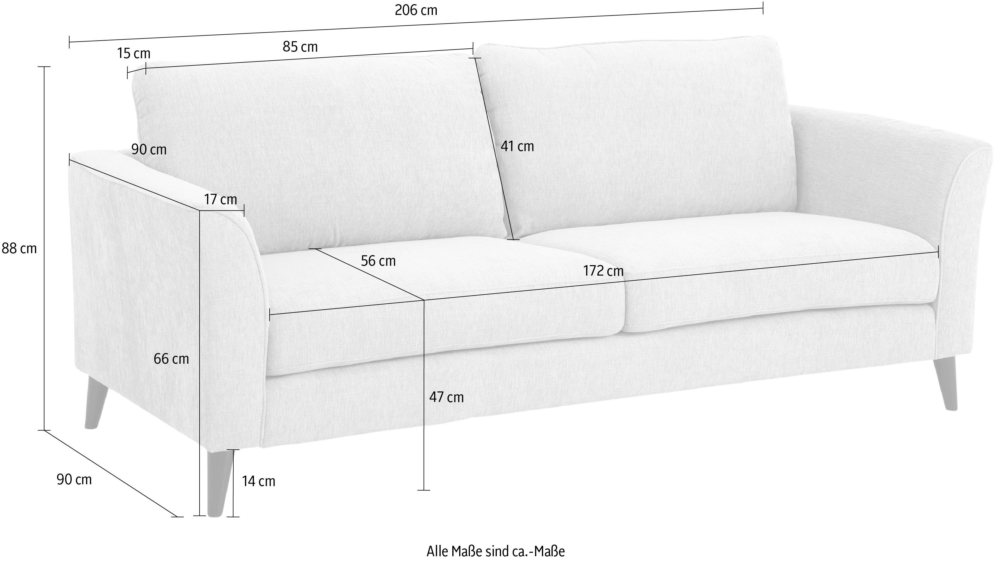 Home affaire 3-Sitzer extra Sitzkomfort weicher Gröde, grey