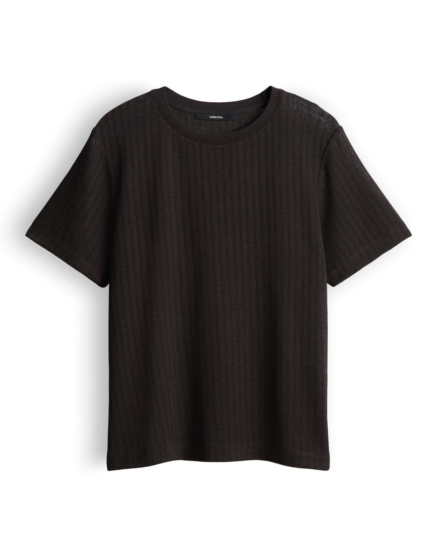 someday Kurzarmshirt Kadina aus Jersey mit feiner Rippstruktur Weich fließend mit angenehmem Tragegefühl – Bild 2 von 5