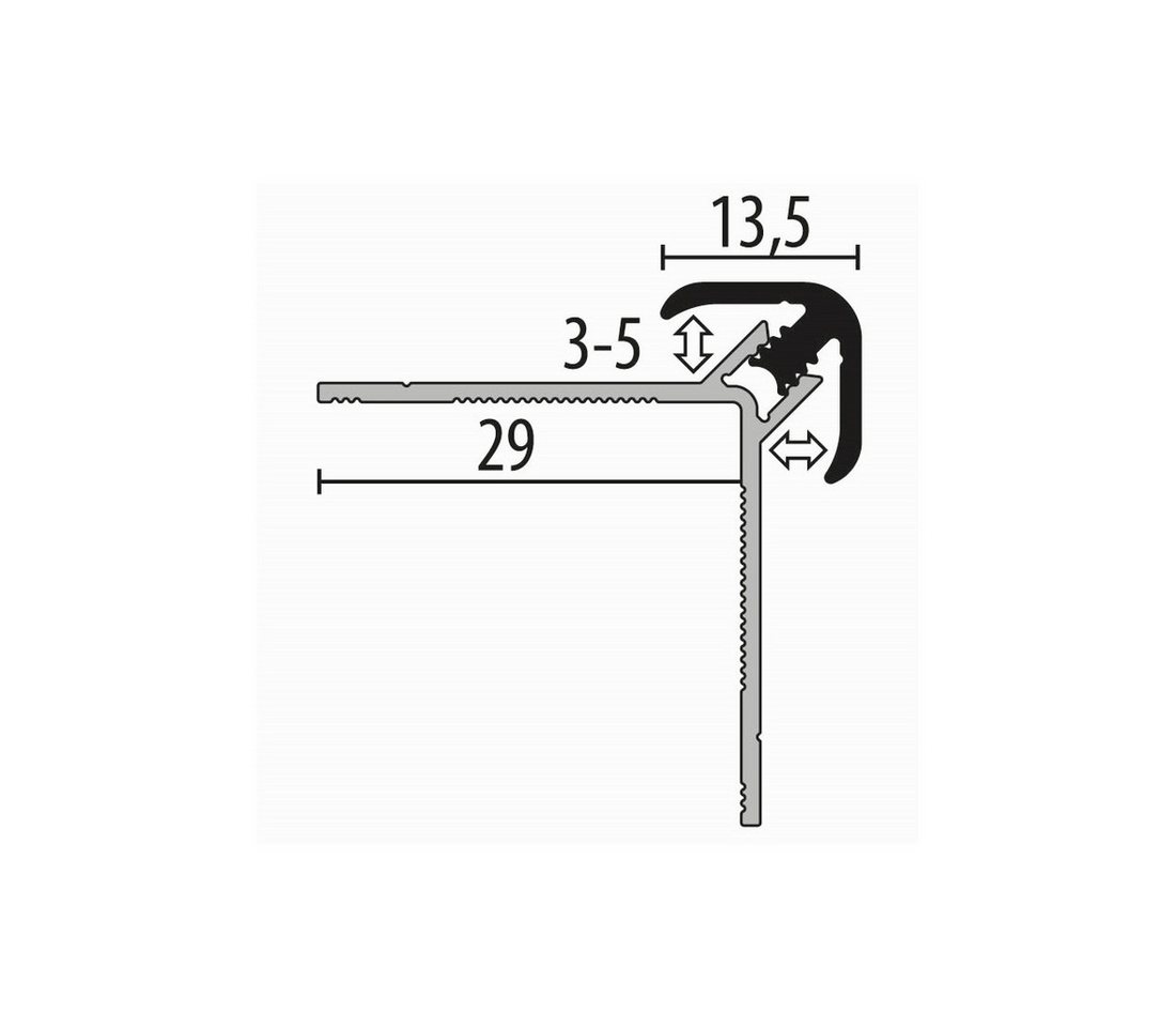 Thumbnail - Küberit Verbindungsprofil 34 x 34 x 2600 mm Wandprofil Tapetenprofil Außenecke Silber Ungebohrt