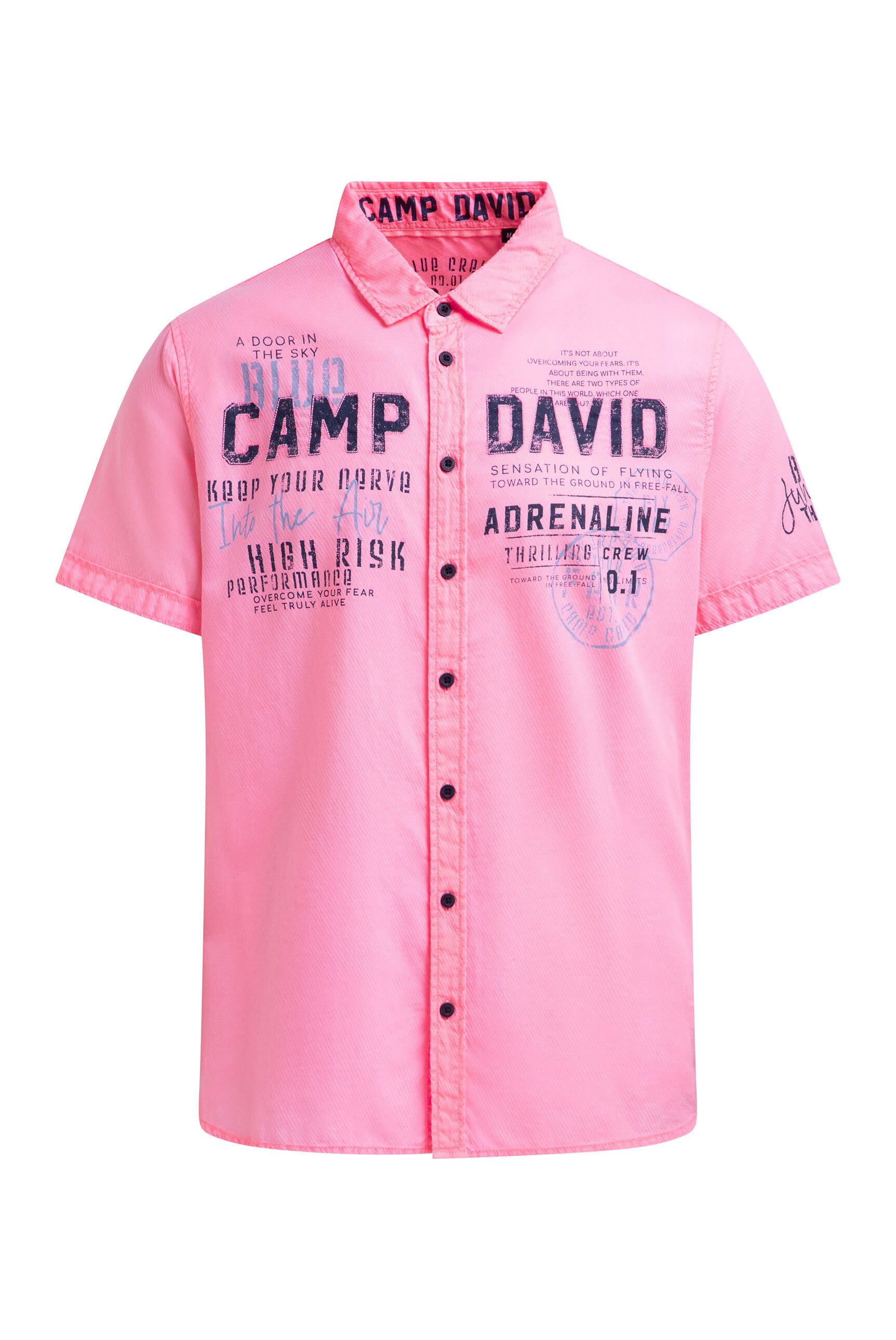 CAMP DAVID Kurzarmhemd mit Kentkragen