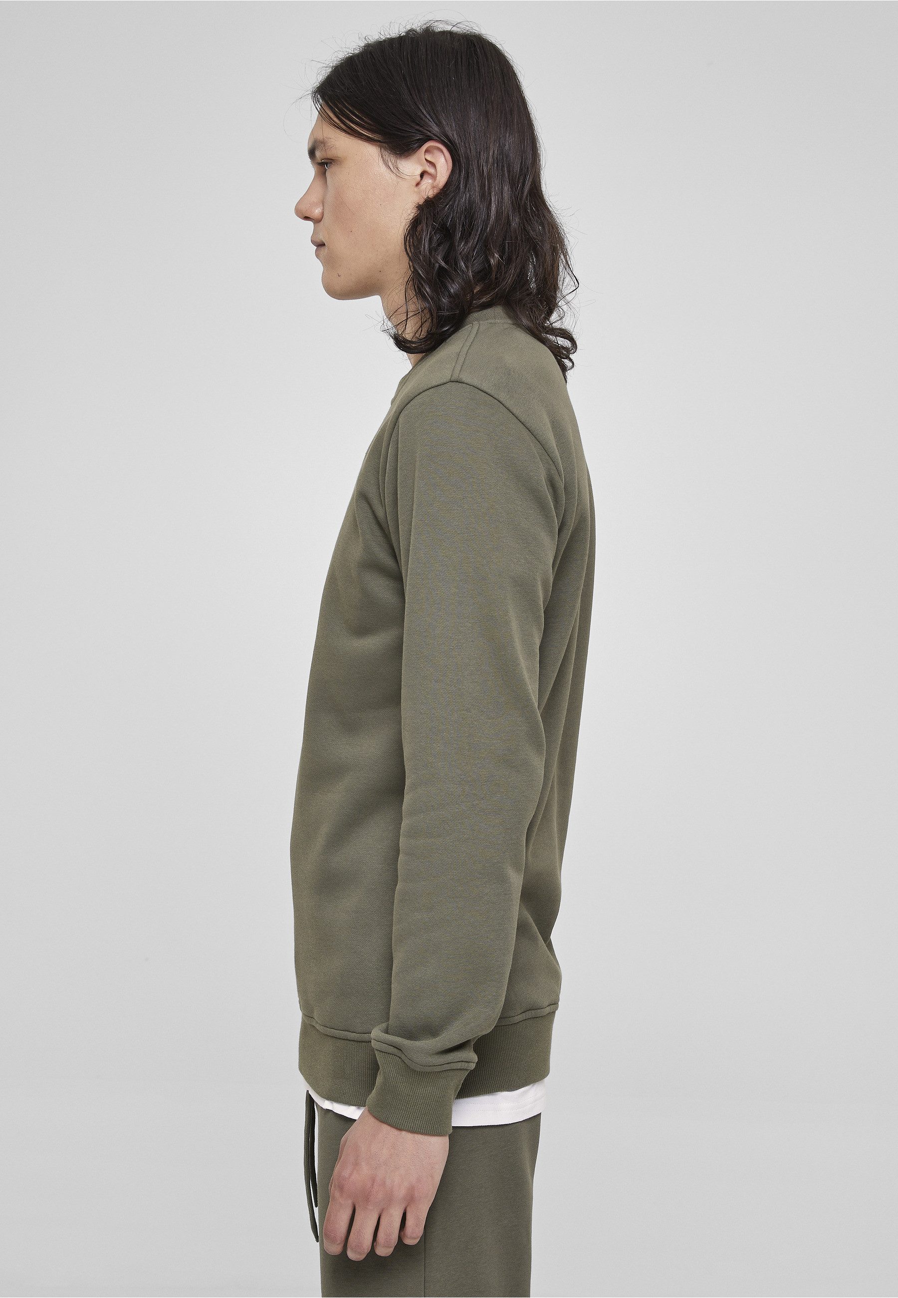 URBAN CLASSICS Rundhalspullover Urban Classics Herren Basic Terry Crew (1-tlg)